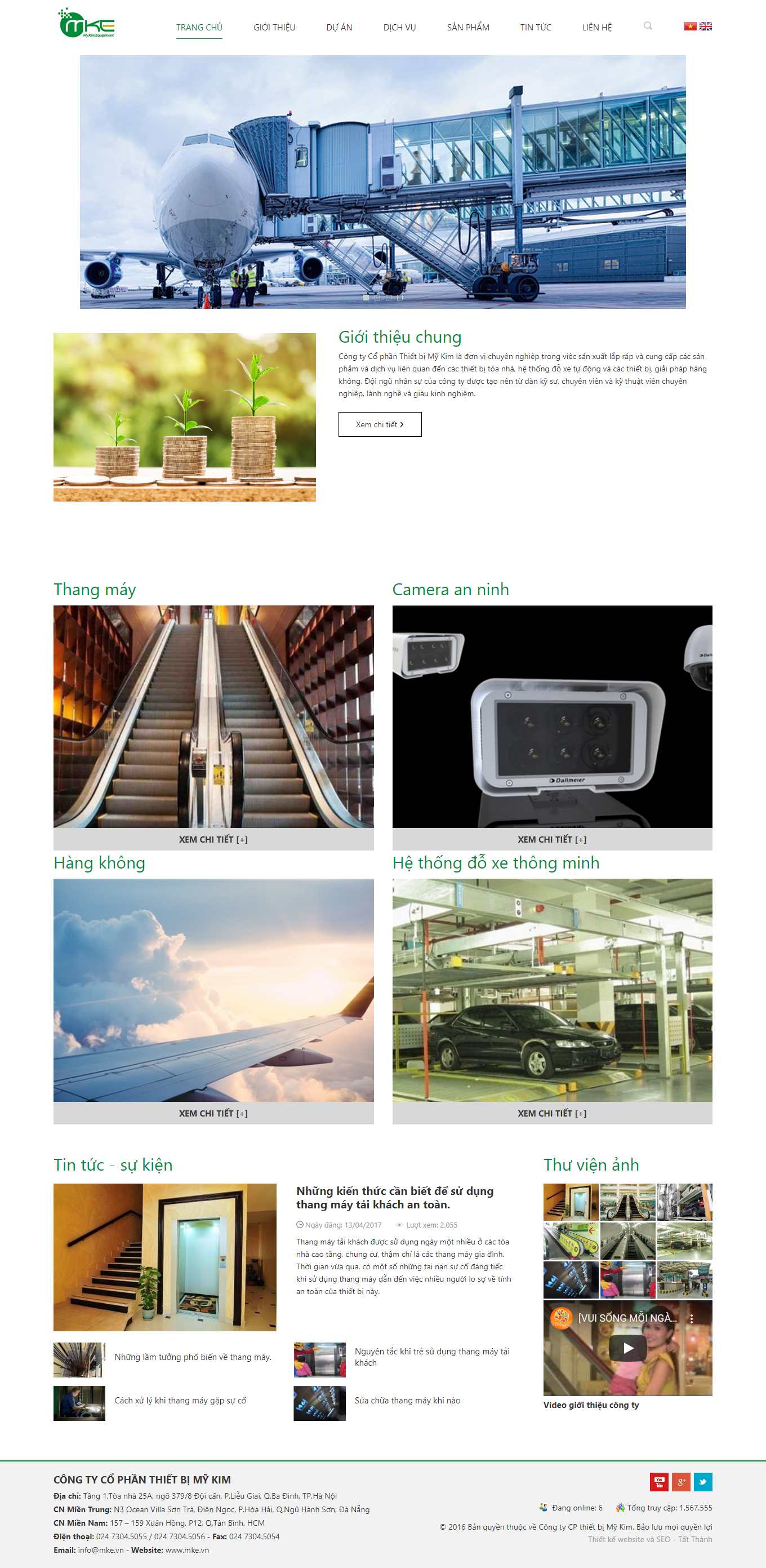 Thiết kế Website web bãi đỗ xe tự động - mkevn