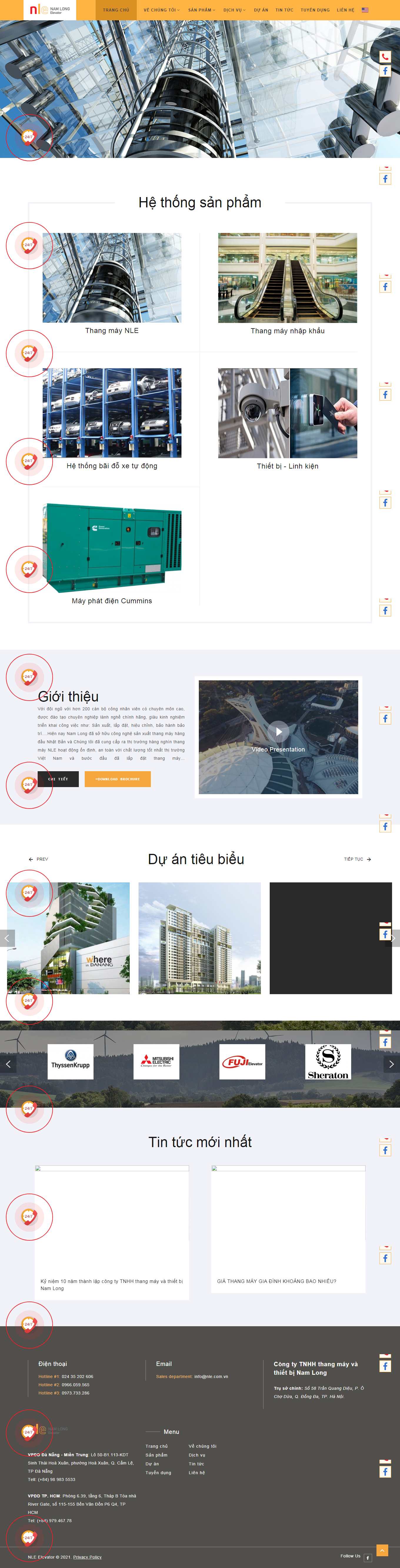 Thiết kế Website web bãi đỗ xe tự động - nlecomvn