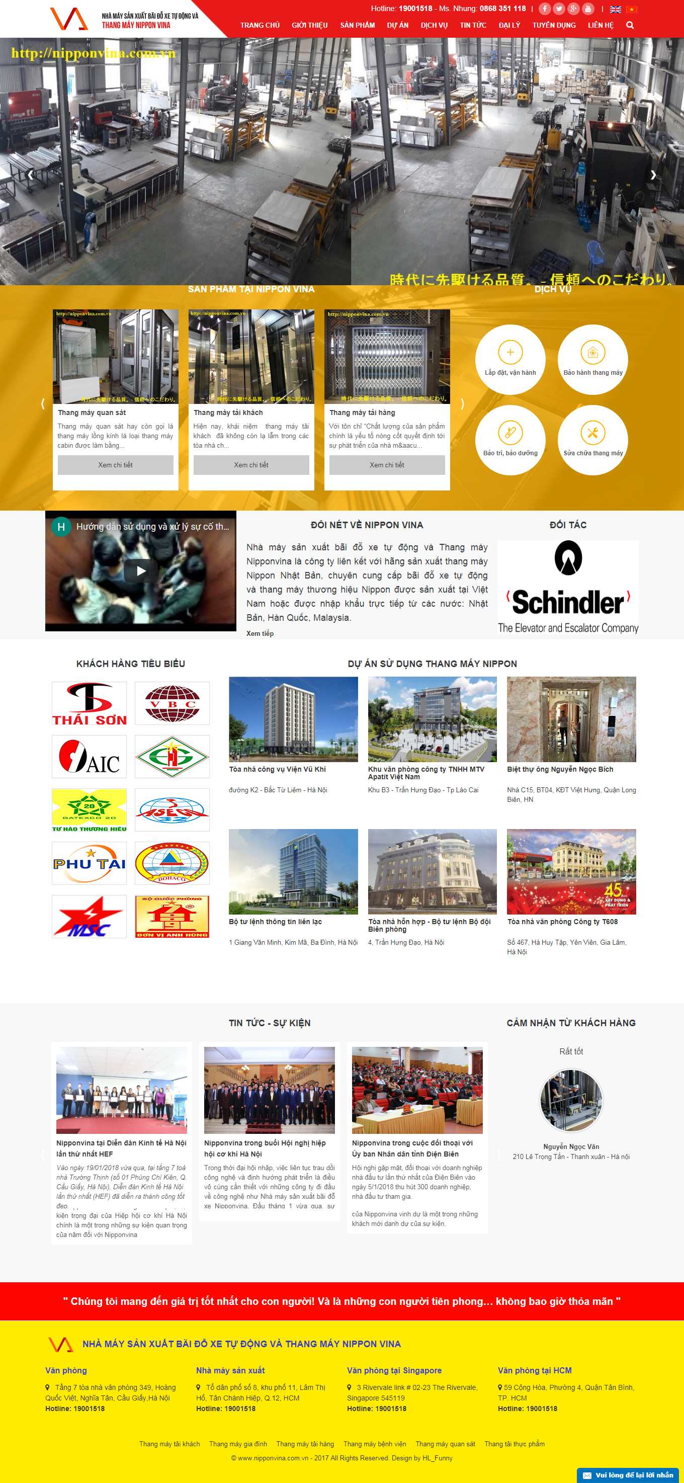 Thiết kế Website web bãi đỗ xe tự động - nipponvinacomvn