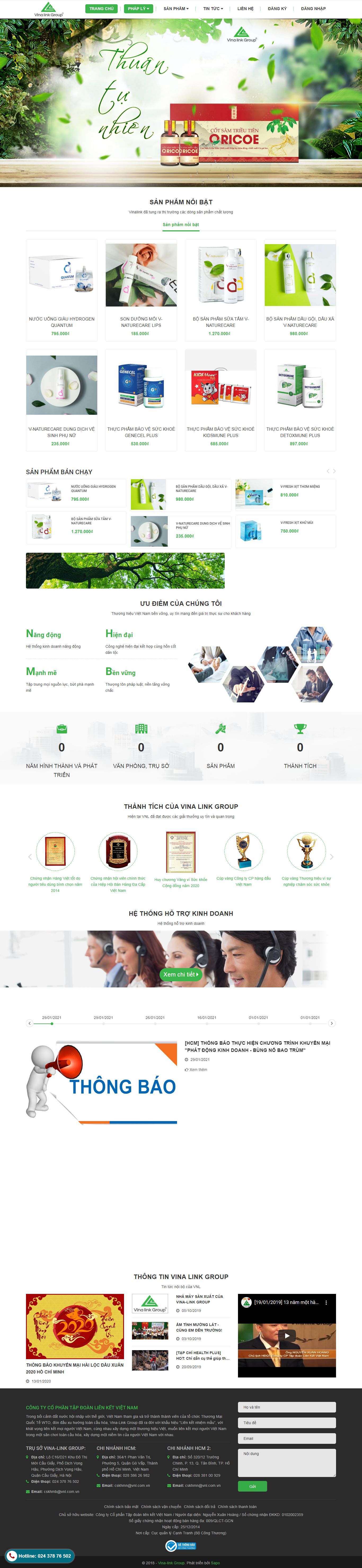 Thiết kế Website web vinalink - vnlcomvn