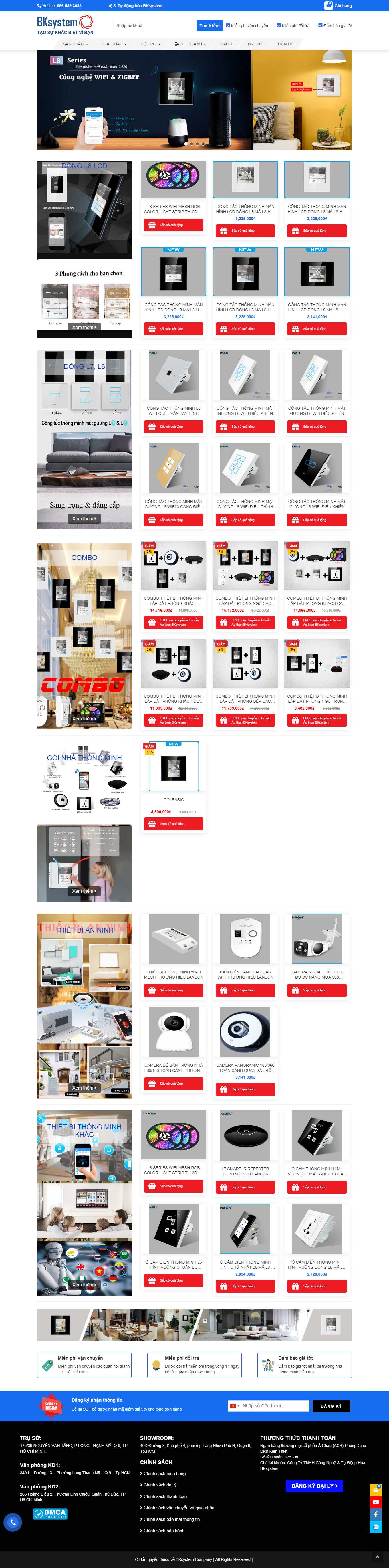 Thiết kế Website web hệ thống nhà thông minh - bksystemvn