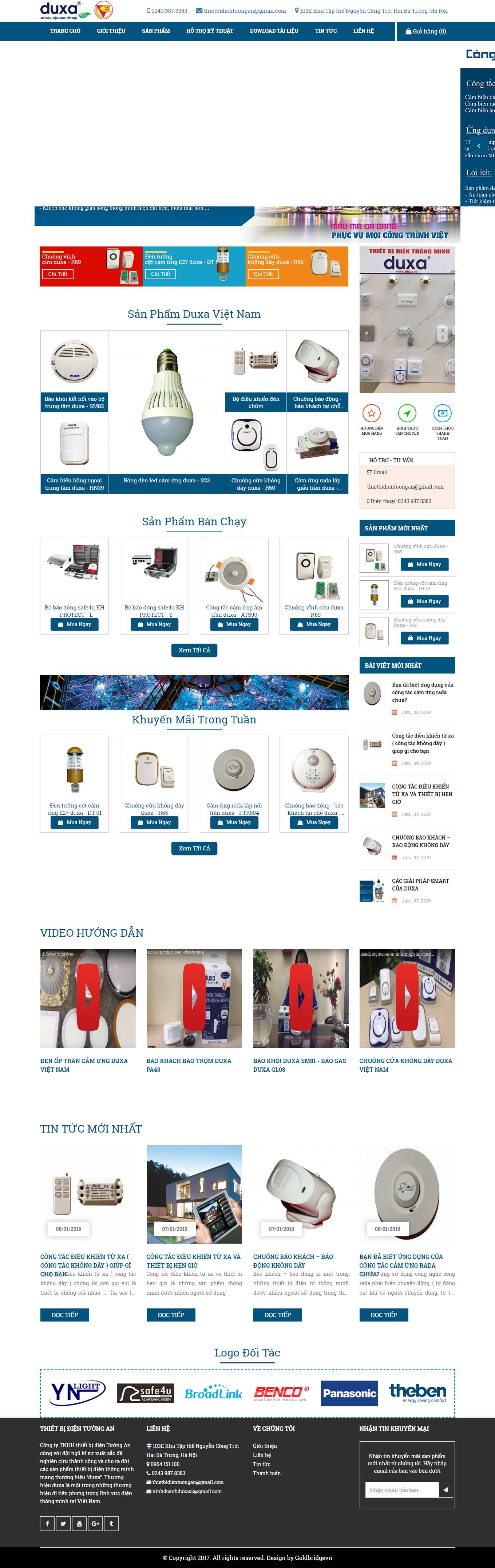 Thiết kế Website web hệ thống nhà thông minh - duxavn
