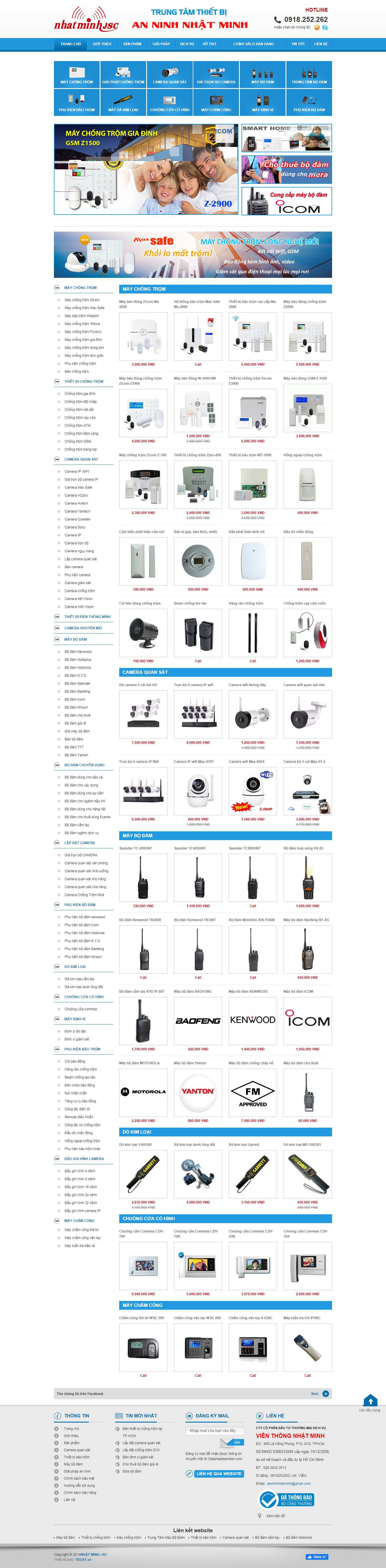 Thiết kế Website web bán bộ đàm - wwwgiaiphaptoandiencom