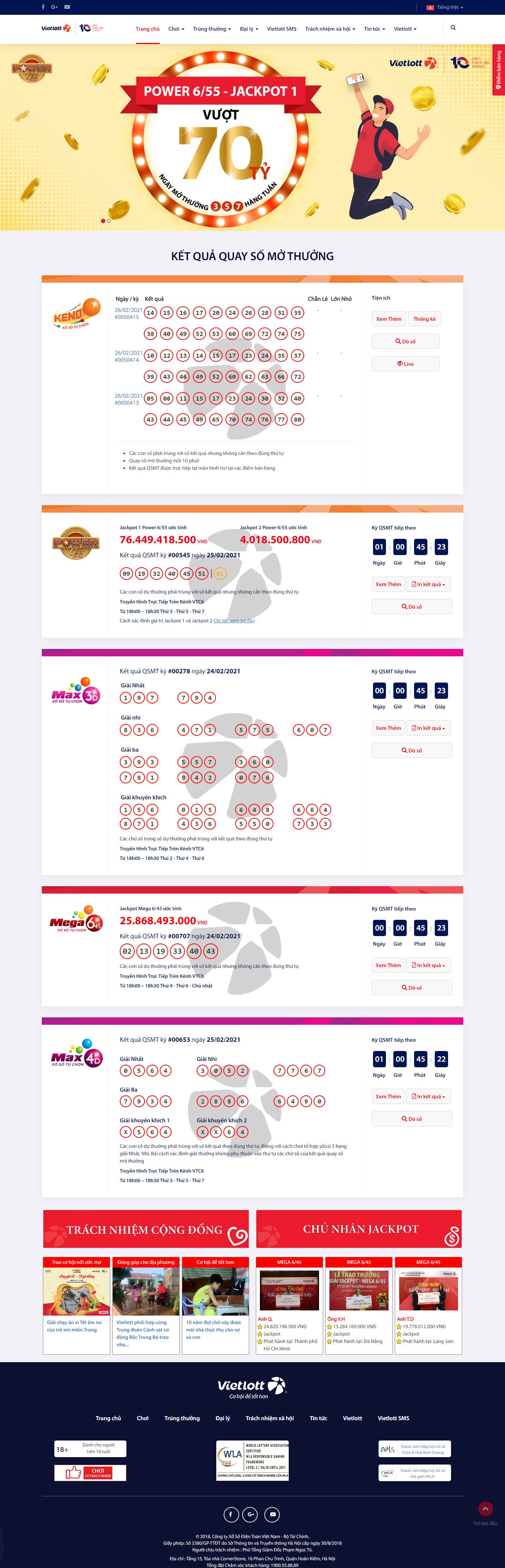 Thiết kế Website web mega - vietlottvn