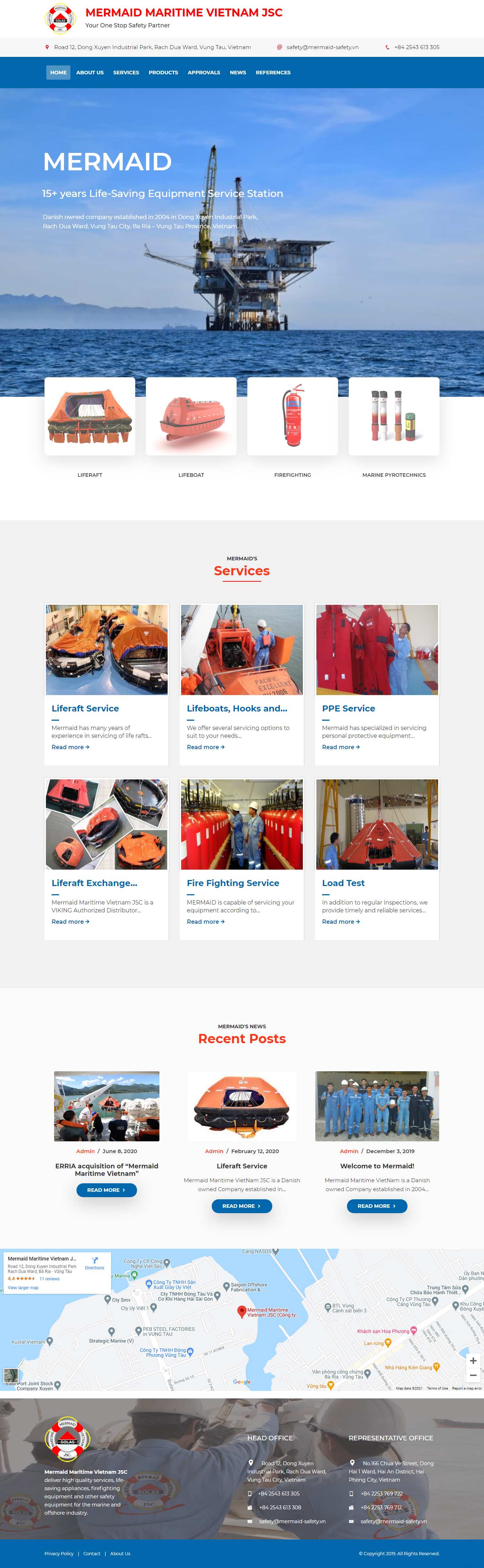 [dtmarinetek] Thiết kế Website web thiết bị hàng hải - wwwmermaid-safetyvn