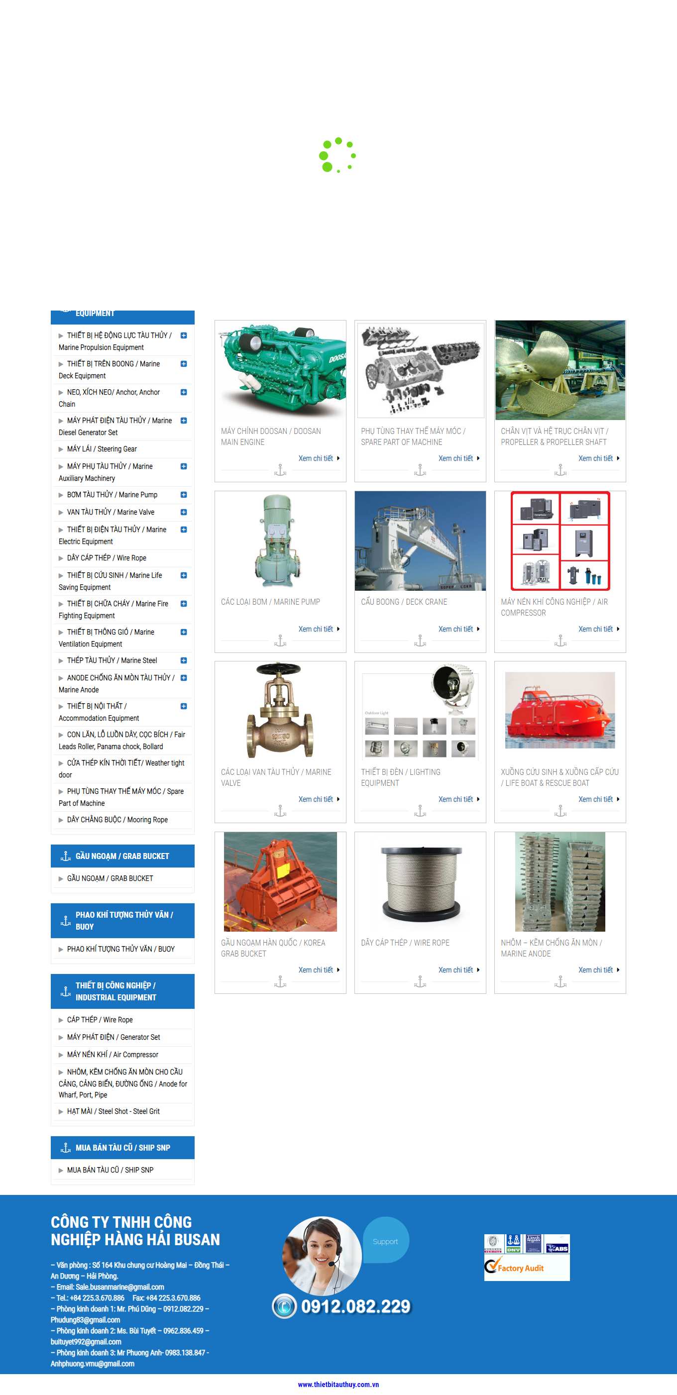 [dtmarinetek] Thiết kế Website web thiết bị hàng hải - thietbitauthuycomvn