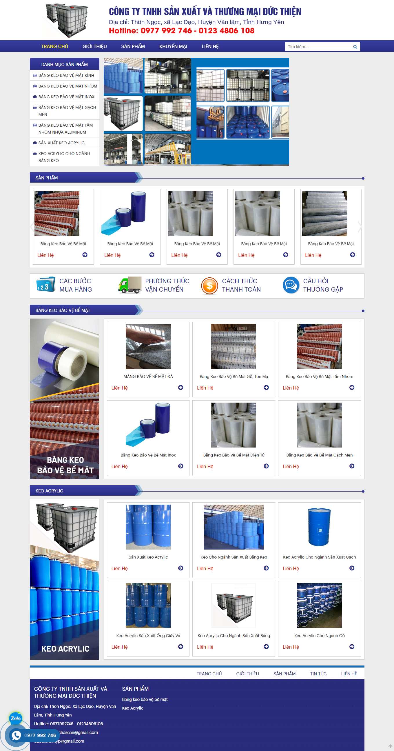 Thiết kế Website web bán băng keo công nghiệp - bangdinhcongnghiepcom