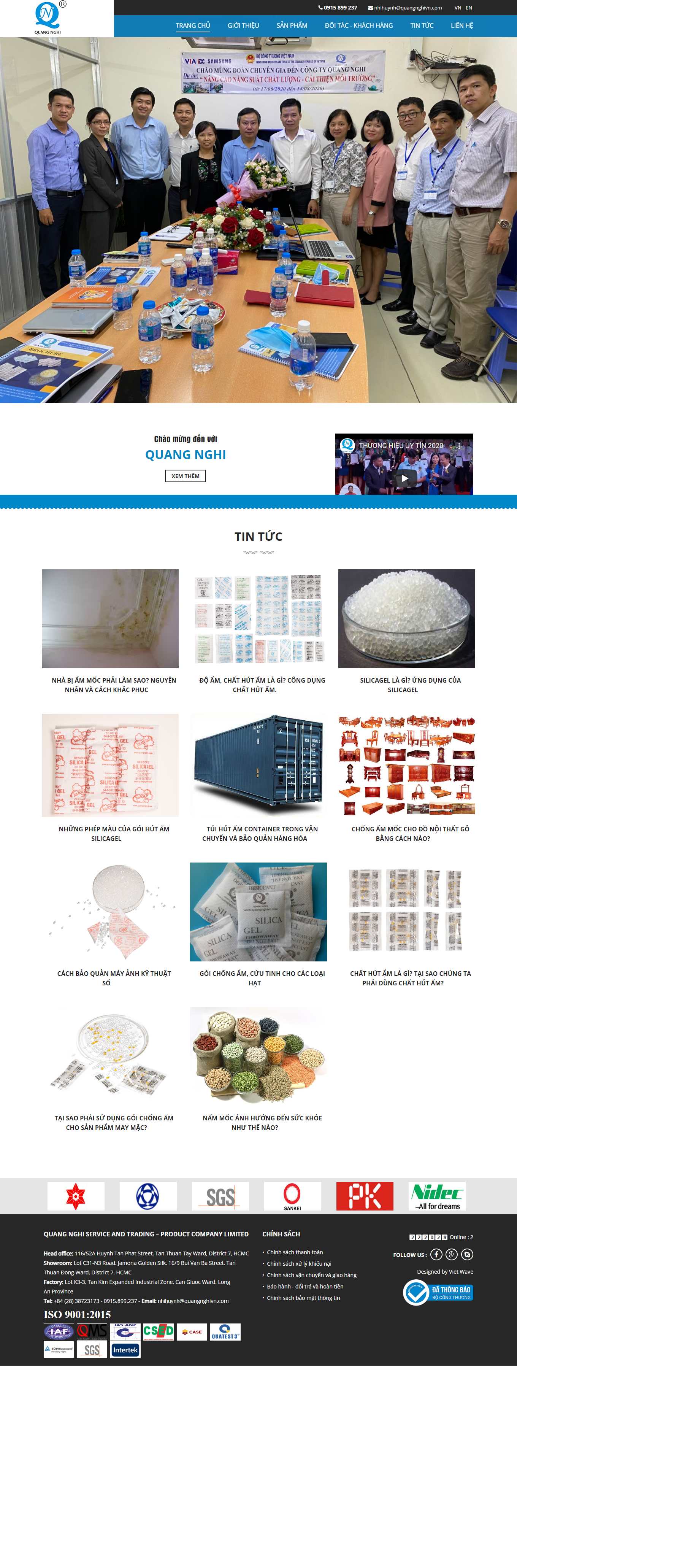 Thiết kế Website web hạt chống ẩm - quangnghivncom