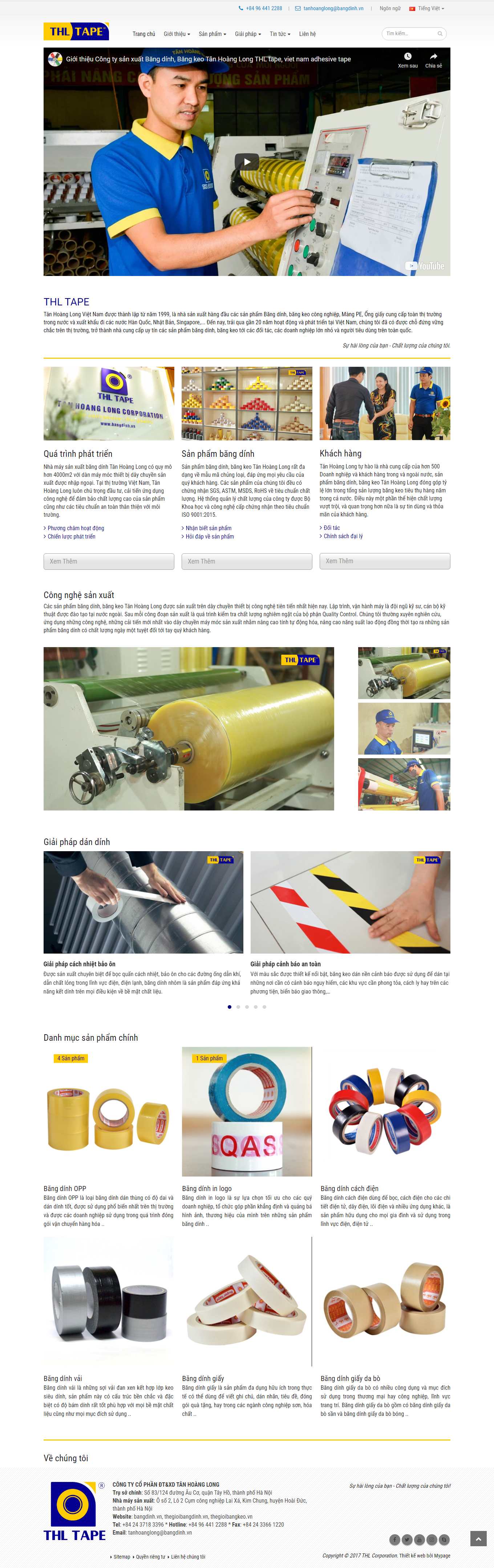 Thiết kế Website web bán băng keo - bangdinhvn