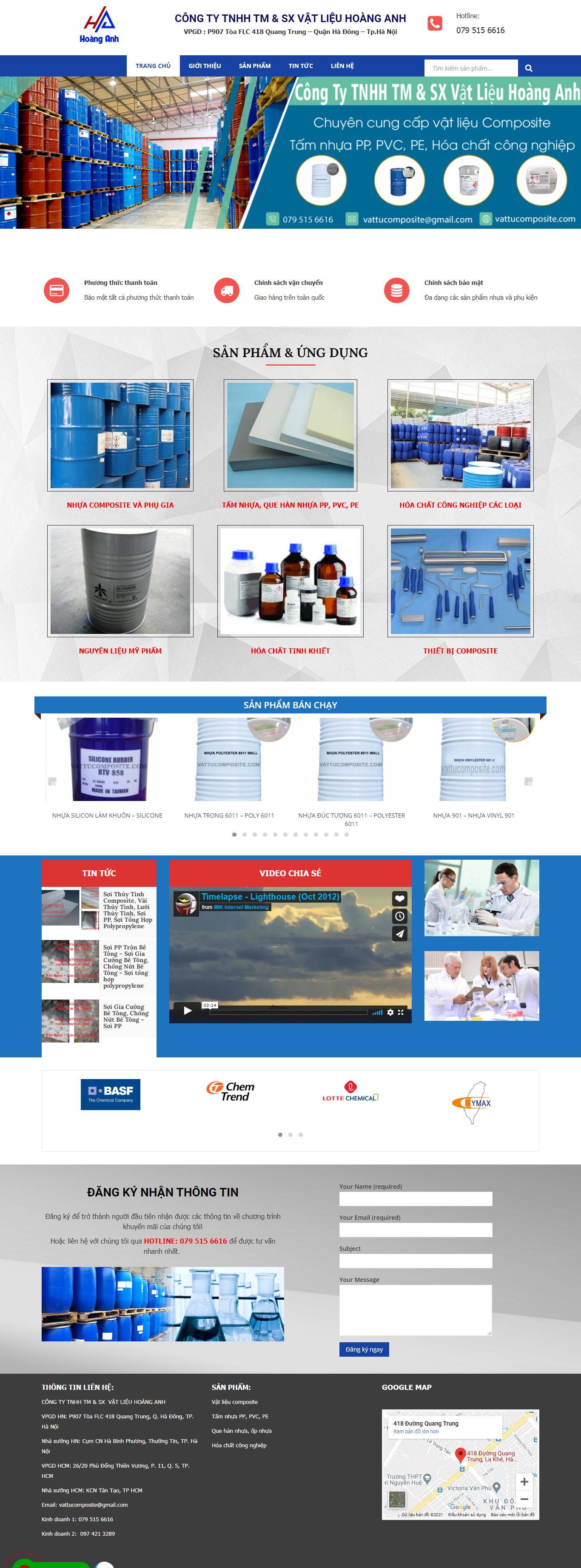 Thiết kế Website web ống nhựa composite - vattucompositecom