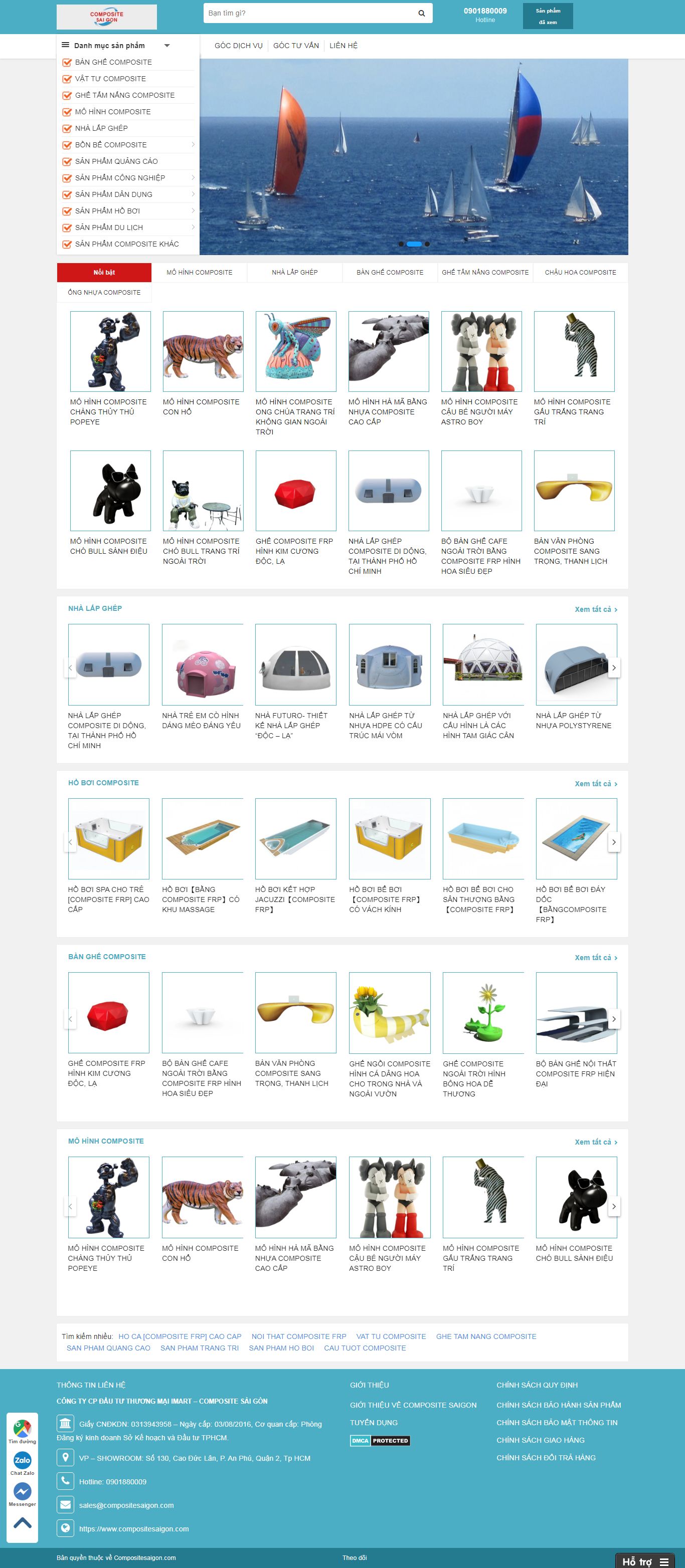 Thiết kế Website web ống nhựa composite - compositesaigoncom