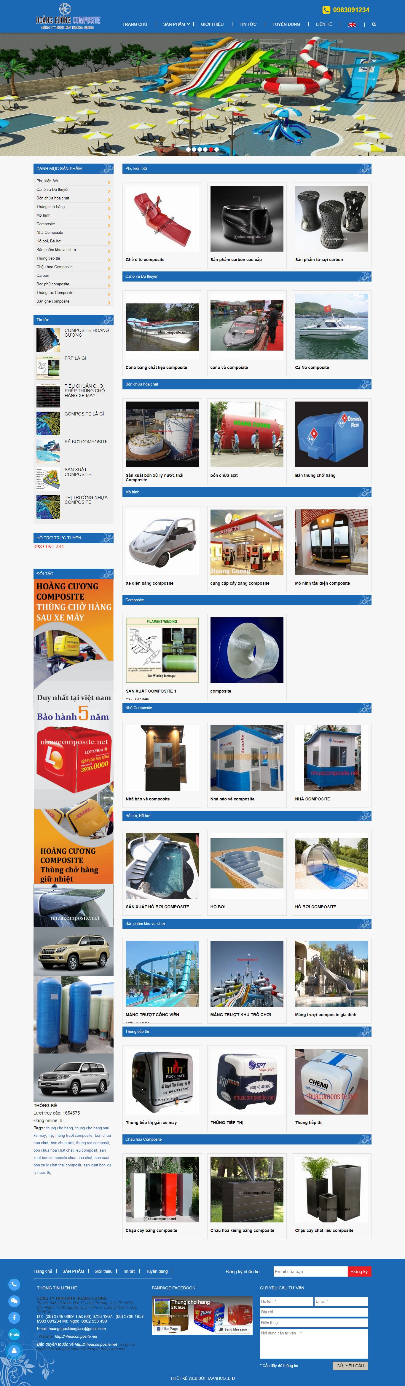 Thiết kế Website web ống nhựa composite - nhuacompositenet