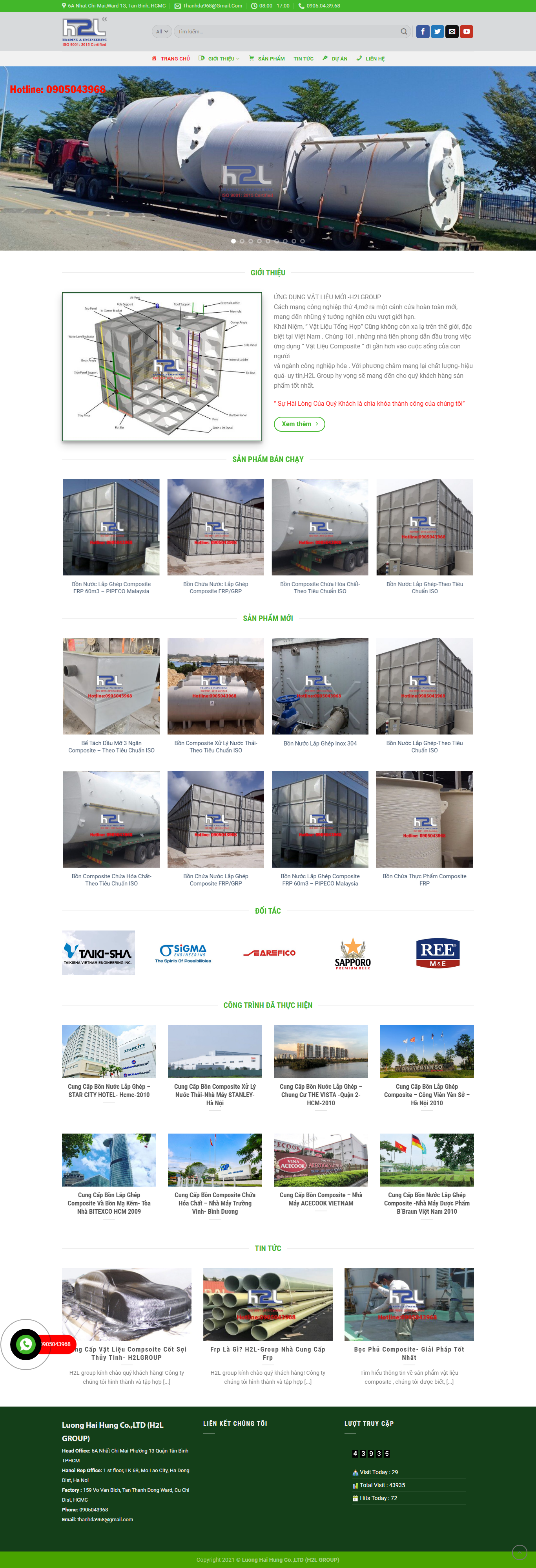 Thiết kế Website web ống nhựa composite - compositedanacom