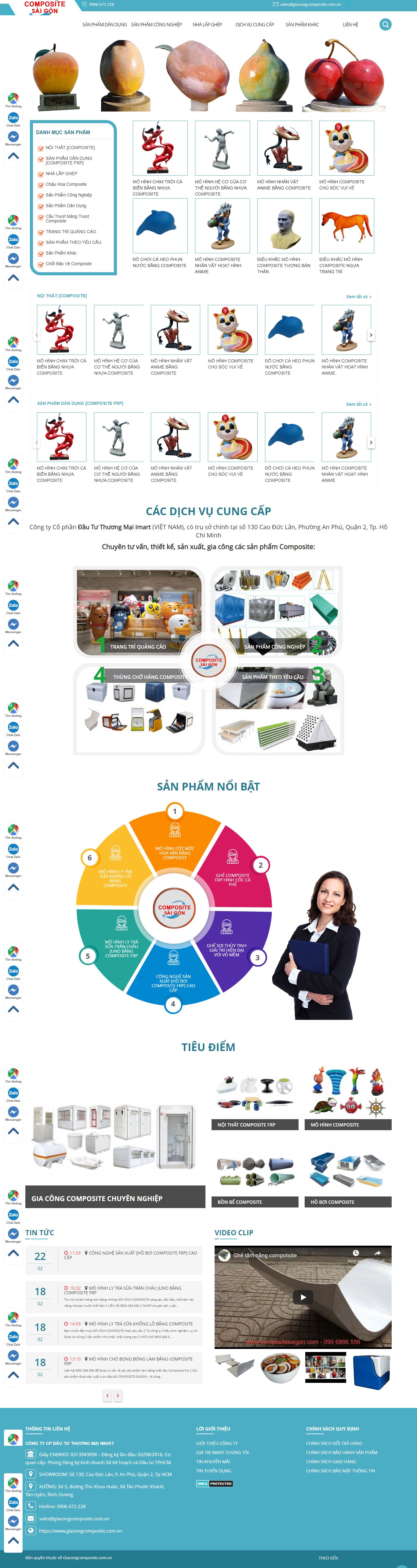 Thiết kế Website web ống nhựa composite - giacongcompositecomvn