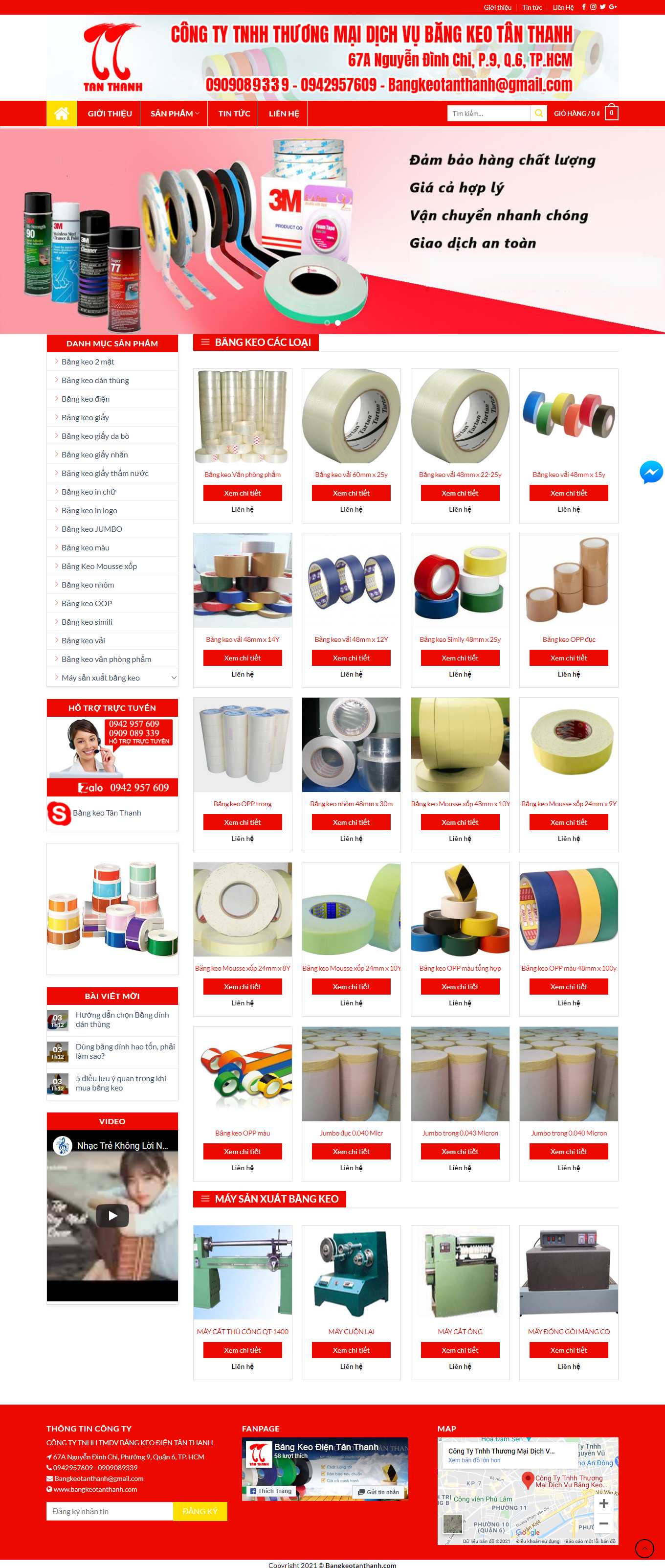 Thiết kế Website web bán băng keo - bangkeotanthanhcom