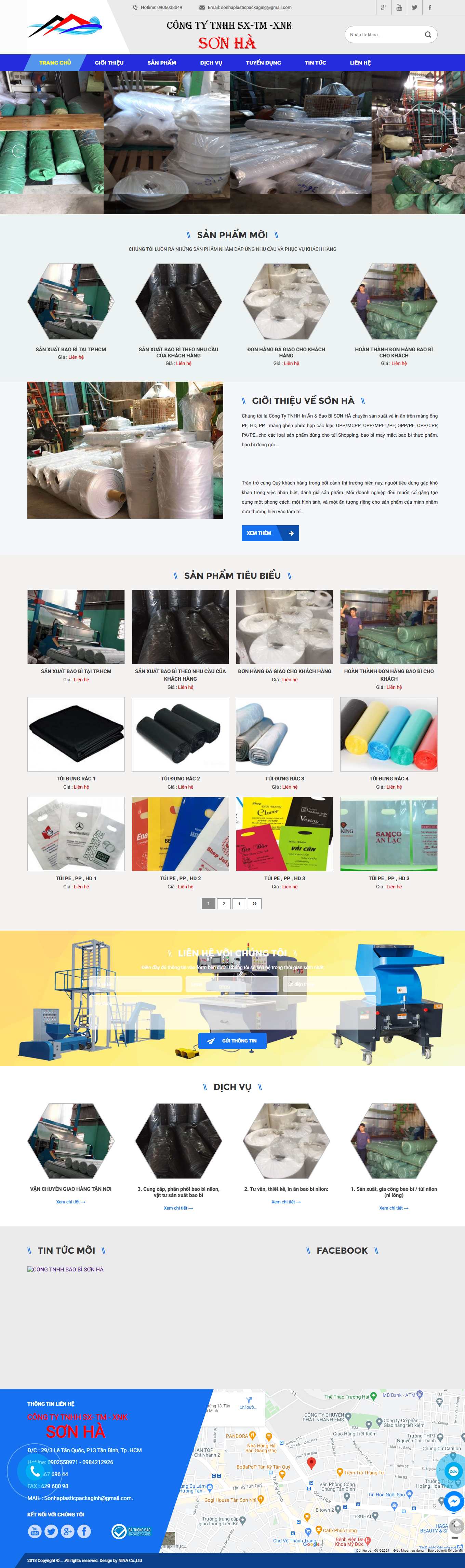 Thiết kế Website web bán bao bì giấy - baobisonhacom