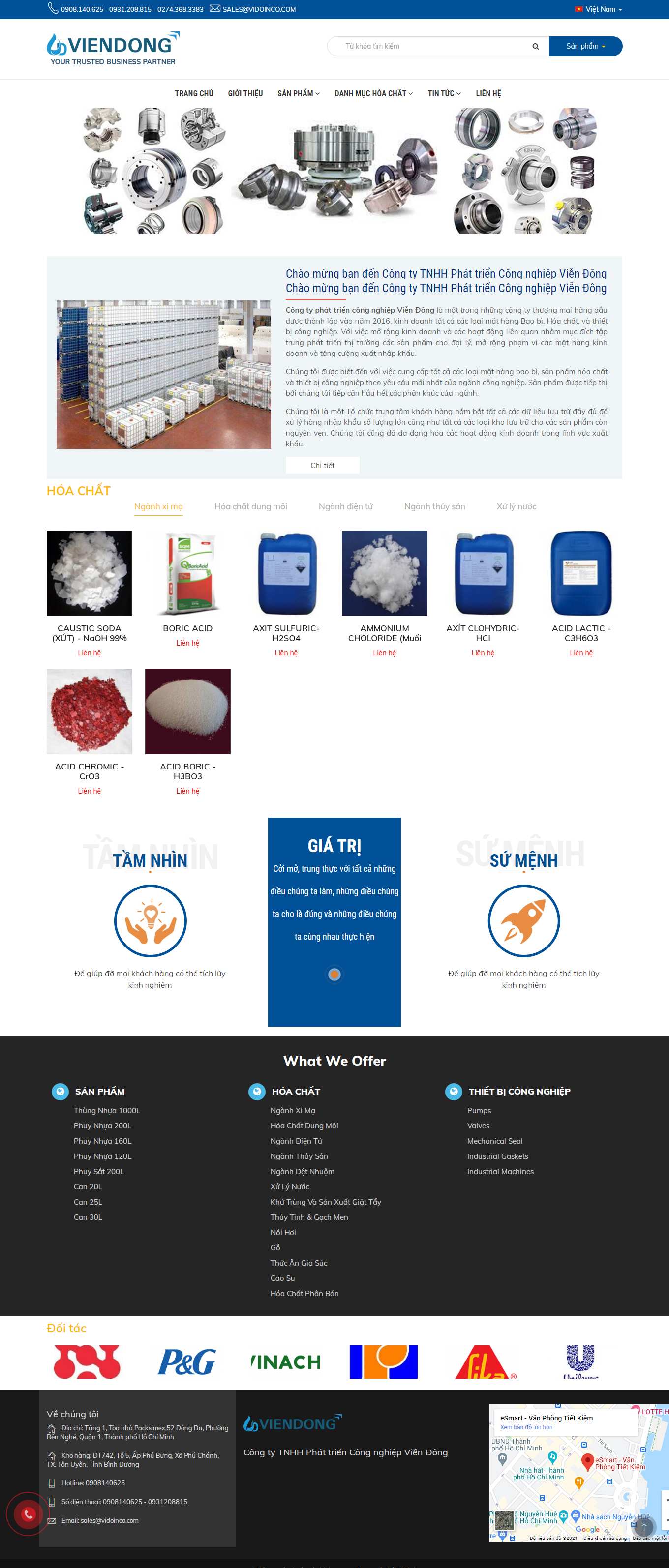 Thiết kế Website web thùng phuy kim loại - vidoincocom