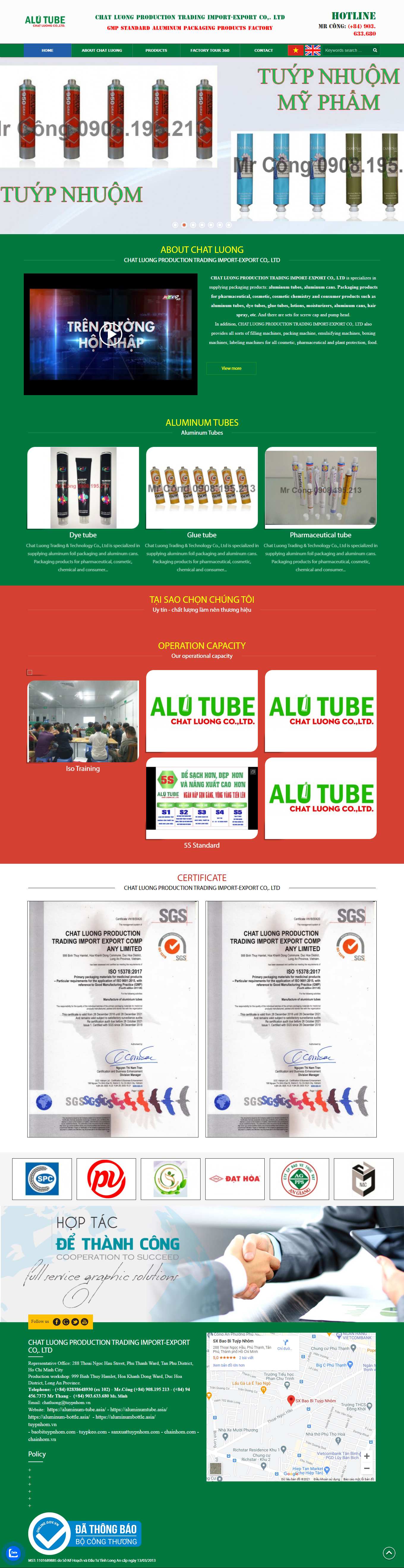 Thiết kế Website web bán hộp thiếc - baobituypnhomcom