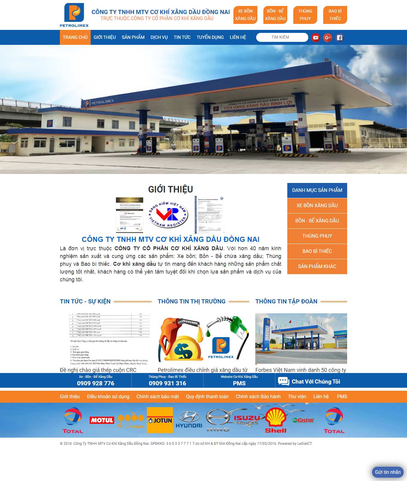 Thiết kế Website web bán hộp thiếc - pmscomvn