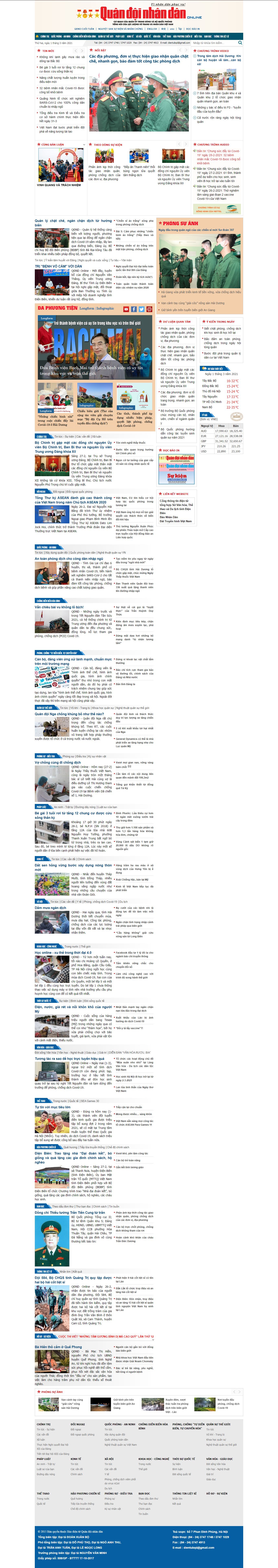 Thiết kế Website web an ninh - wwwqdndvn