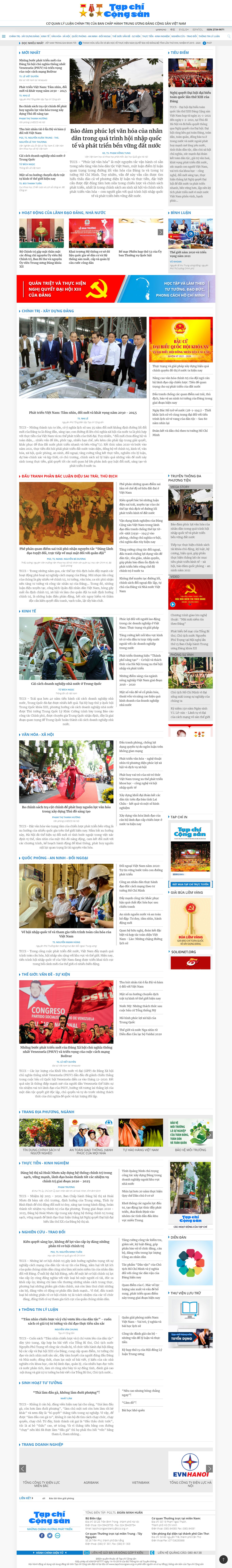 Thiết kế Website web an ninh - tapchicongsanorgvn