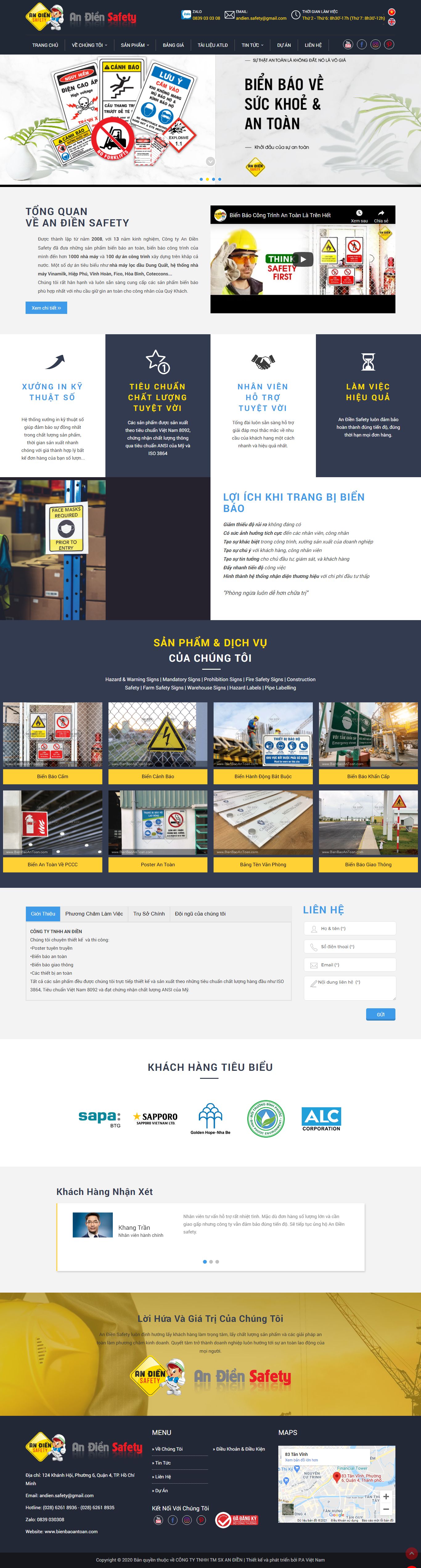 Thiết kế Website web bán biển báo an toàn - wwwbienbaoantoancom