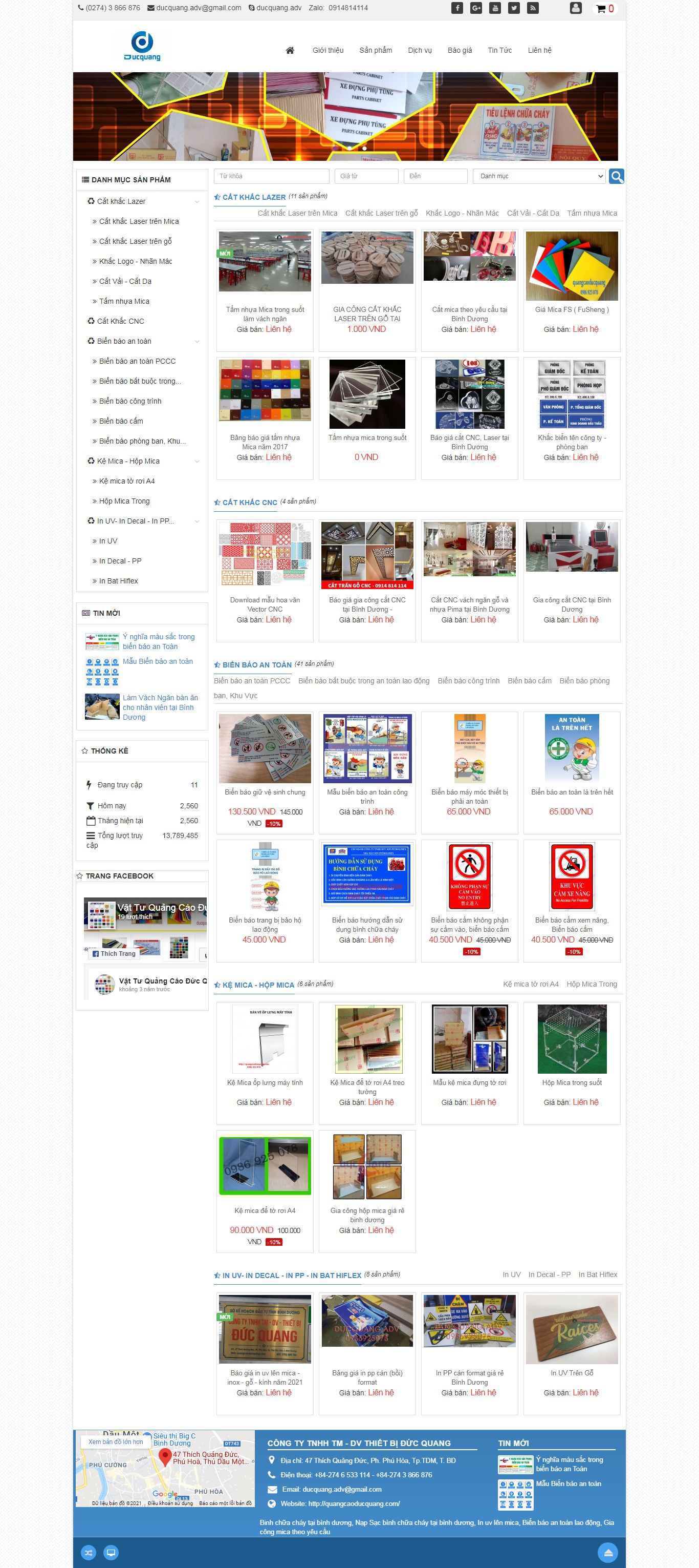 Thiết kế Website web bán biển báo an toàn - quangcaoducquangcom