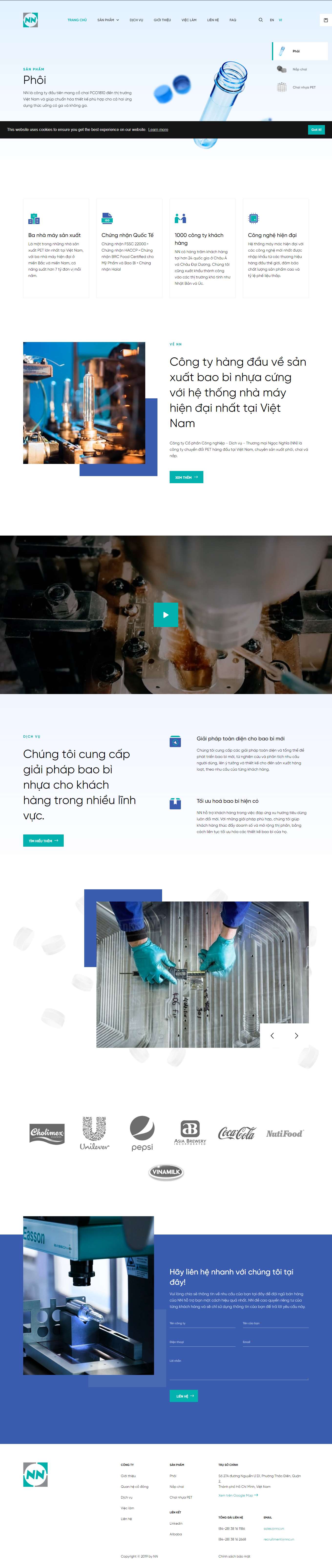 Thiết kế Website web bán nắp nút nhựa - nncvn