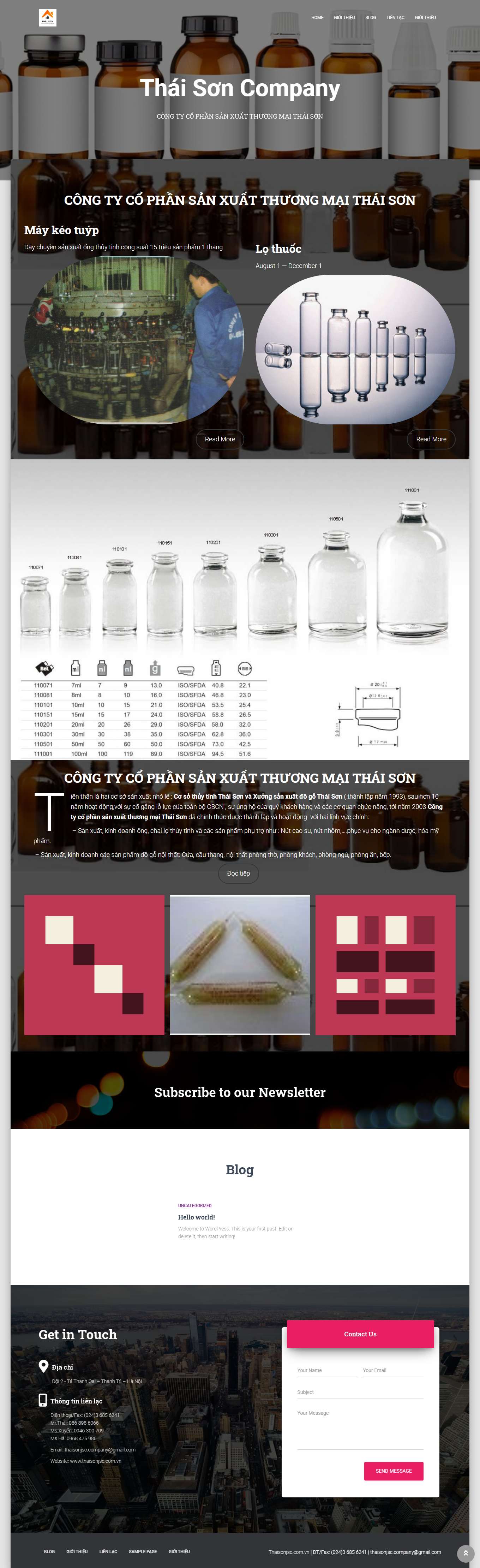 Thiết kế Website web bán nút bần,nút gỗ - thaisonjsccomvn