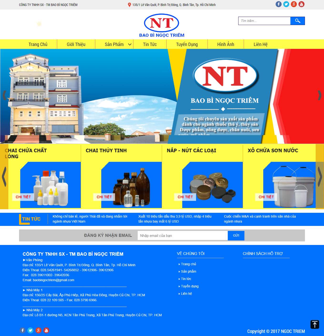 Thiết kế Website web bán nút bần,nút gỗ - baobingoctriemcomvn