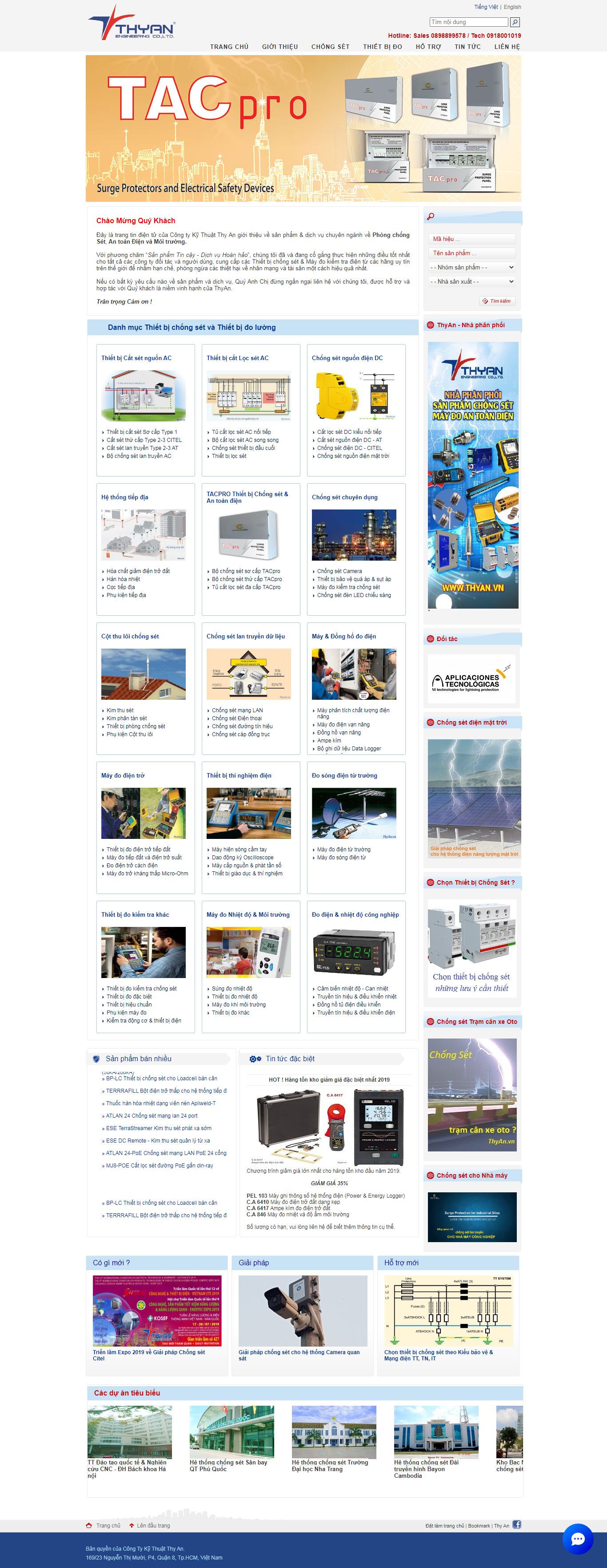 Thiết kế Website web bán thiết bị bảo vệ - thyanvn