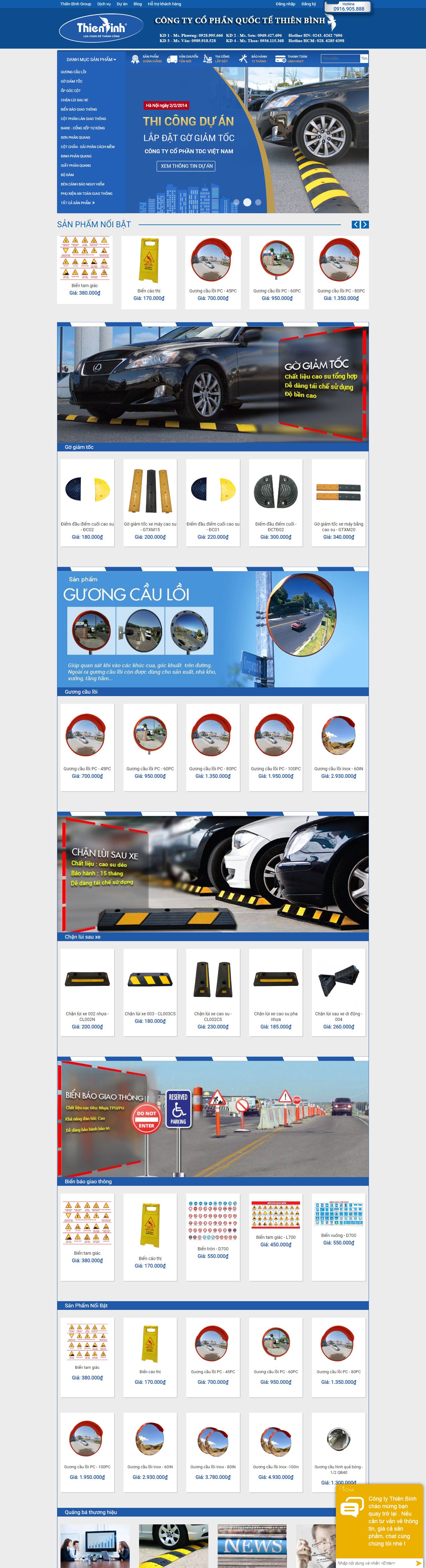 Thiết kế Website web thiết bị giao thông - wwwthietbiantoangiaothongcom