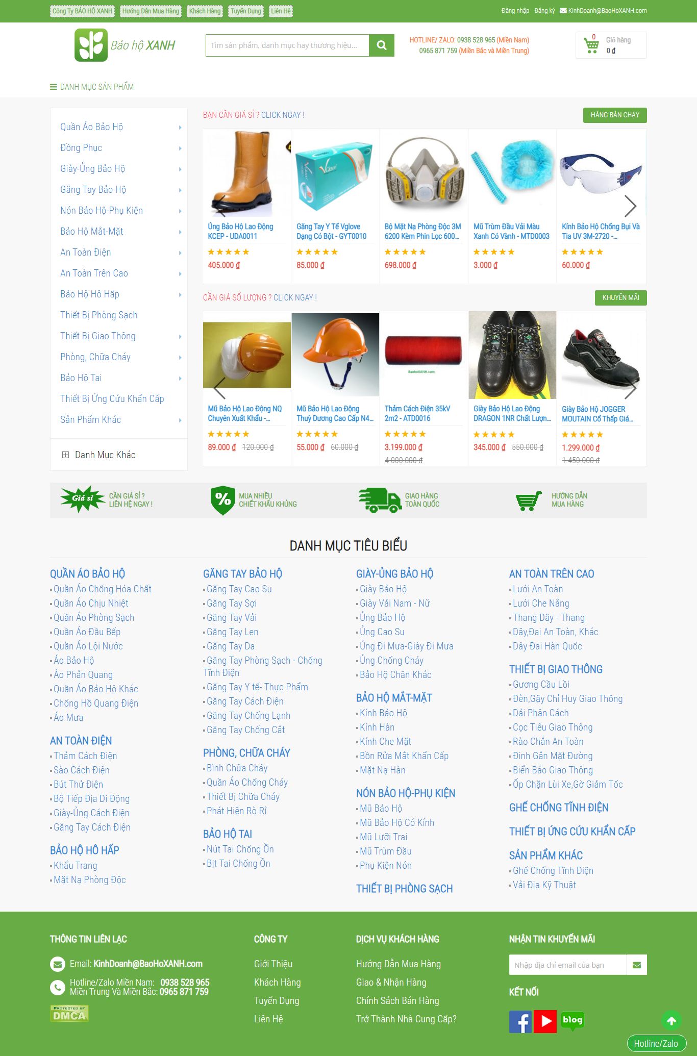 Thiết kế Website web thiết bị giao thông - wwwbaohoxanhcom