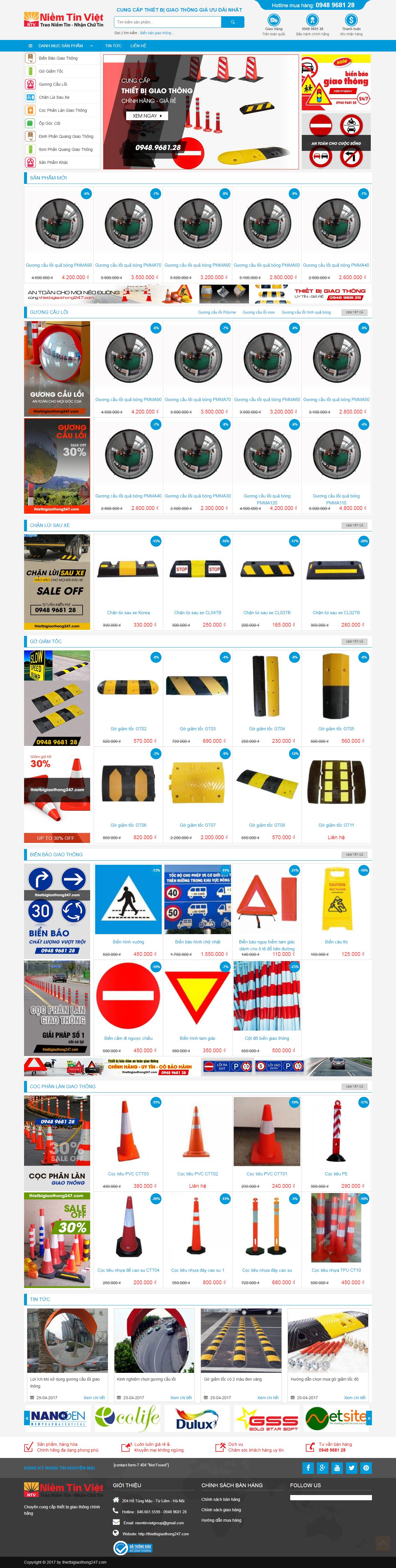 Thiết kế Website web thiết bị giao thông - thietbigiaothong247com