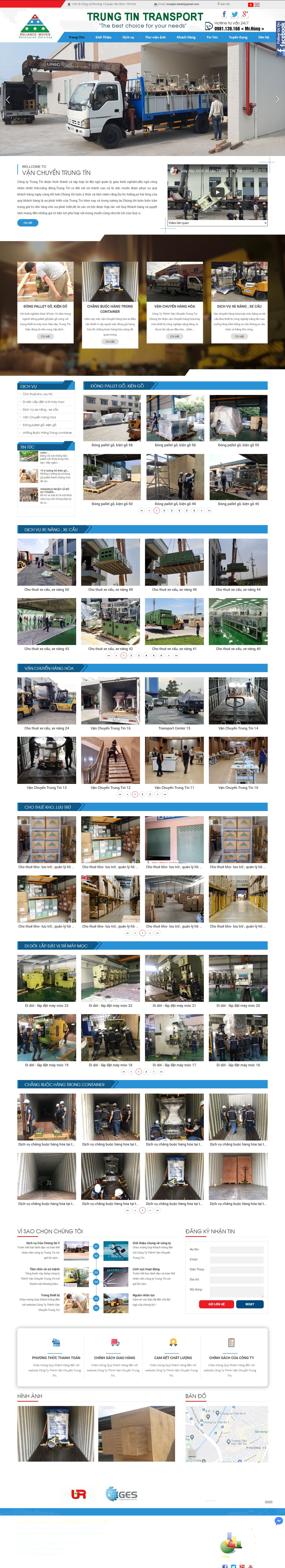 Thiết kế Website web bán hộp gỗ , thùng gỗ - trungtintransportcom