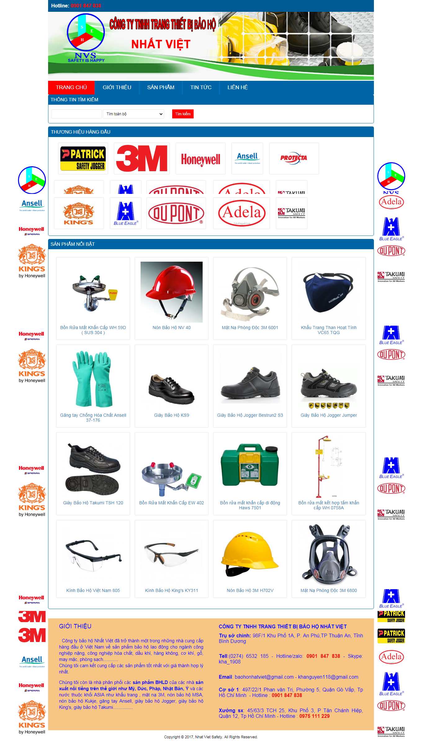 Thiết kế Website web bán giày bảo hộ lao động - nhatvietnamcomvn