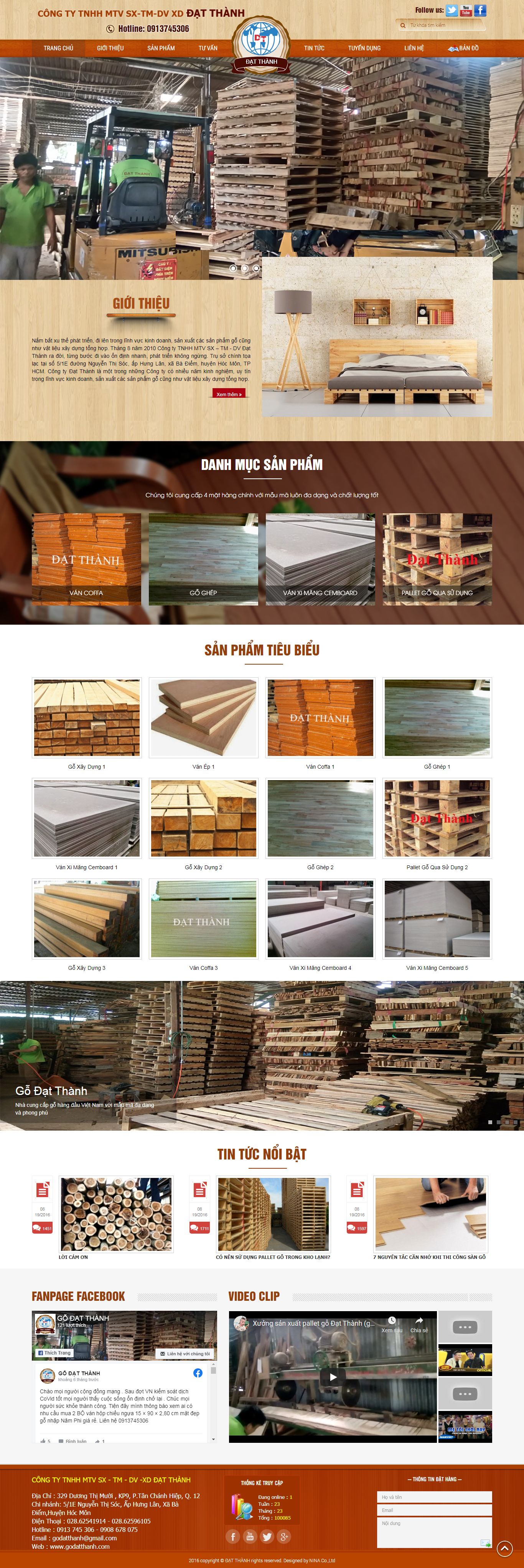 Thiết kế Website web bán hộp gỗ , thùng gỗ - godatthanhcom