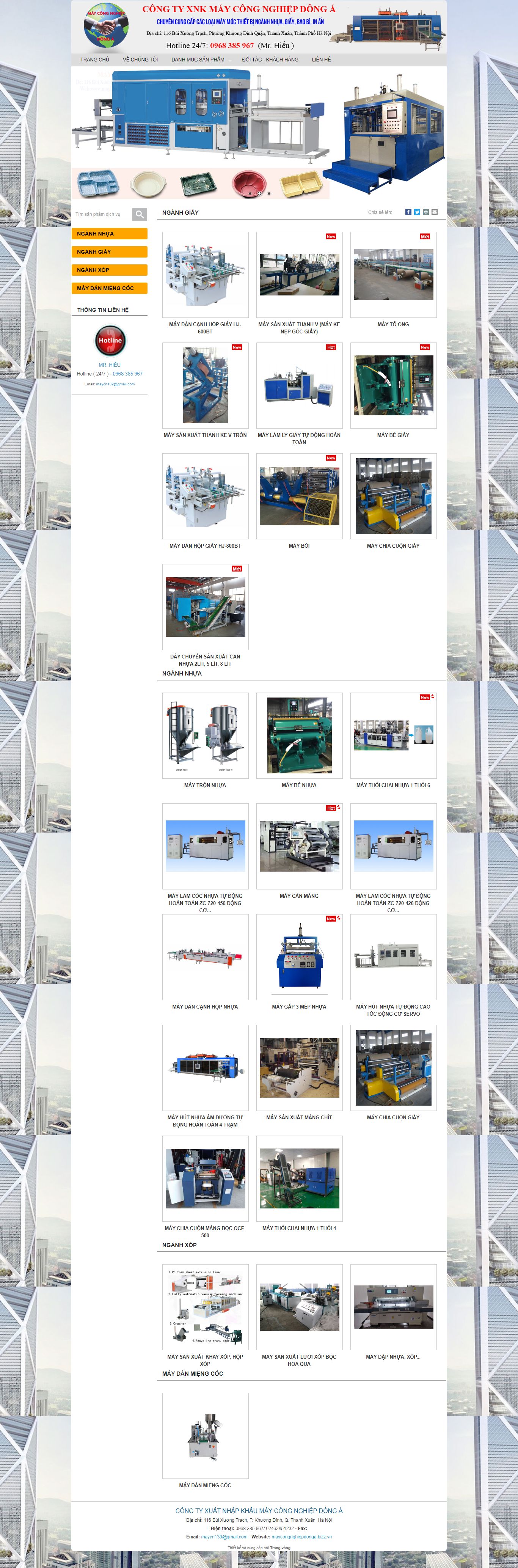 [cmyk] Thiết kế Website web thiết bị sản xuất bao bì - maycongnghiepdongabizzvn