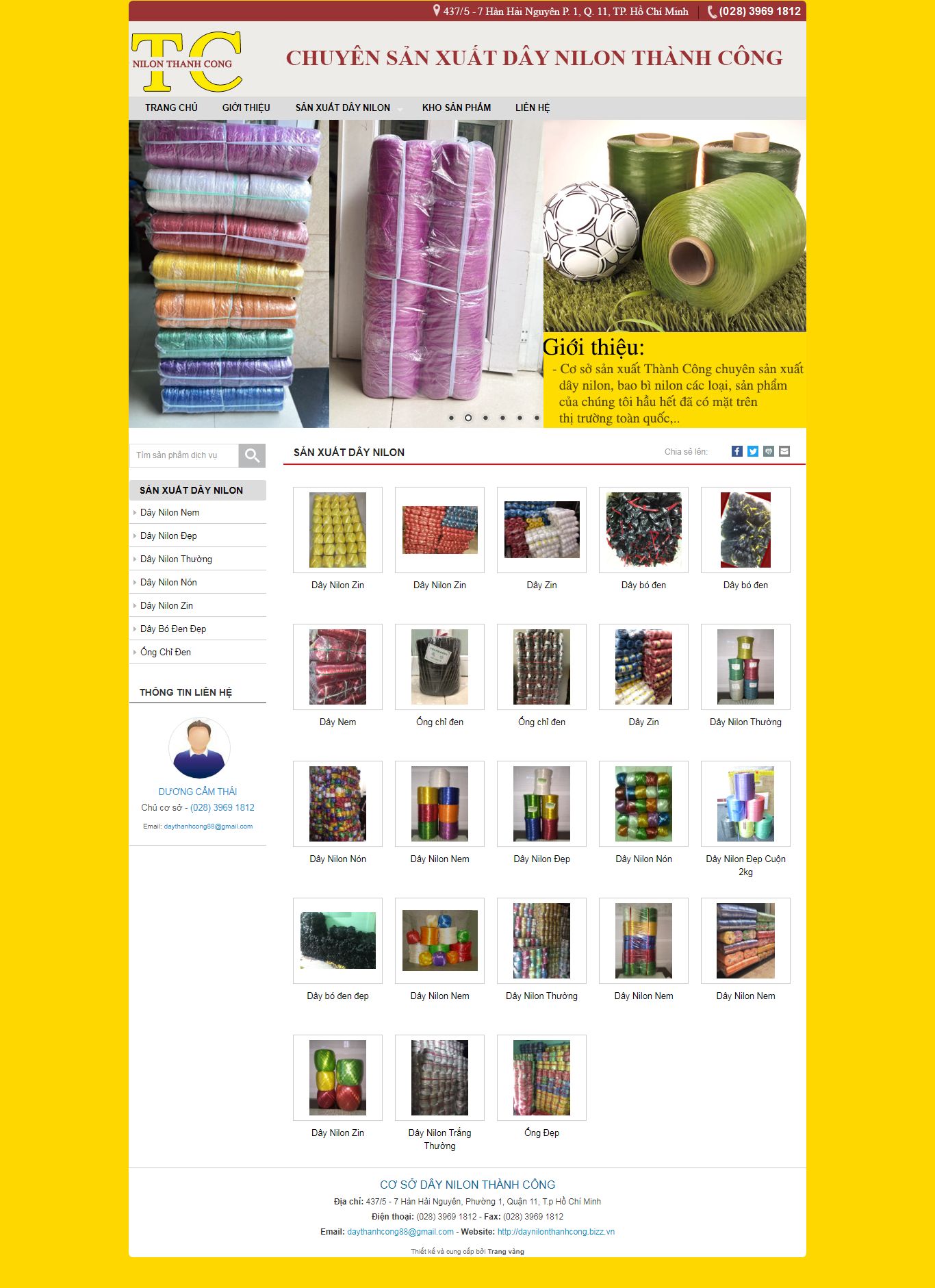 Thiết kế Website web dây nilon - daynilonthanhcongbizzvn