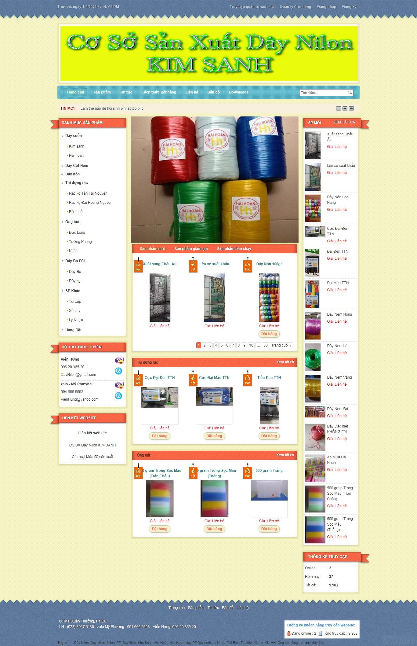 Thiết kế Website web dây nilon - daynilonvn