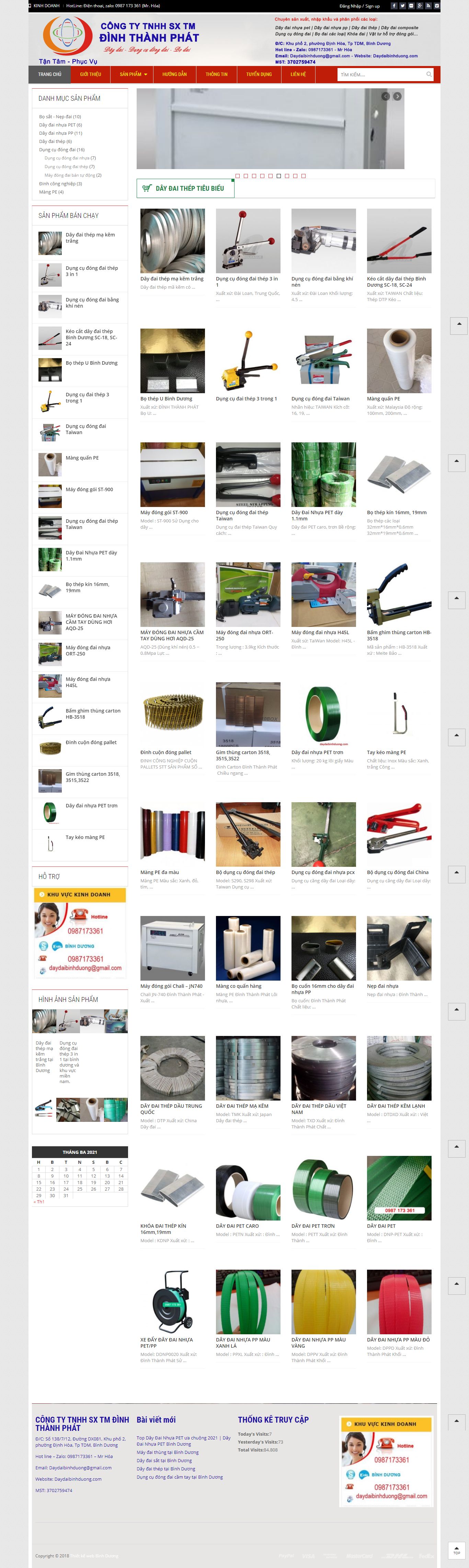 Thiết kế Website web dây nilon - daydaibinhduongcom
