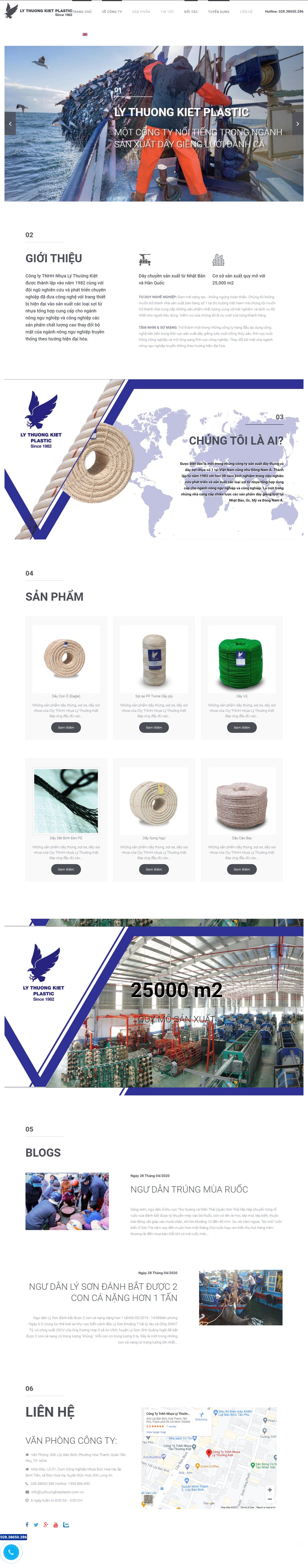 Thiết kế Website web dây thừng - lythuongkietplasticcomvn