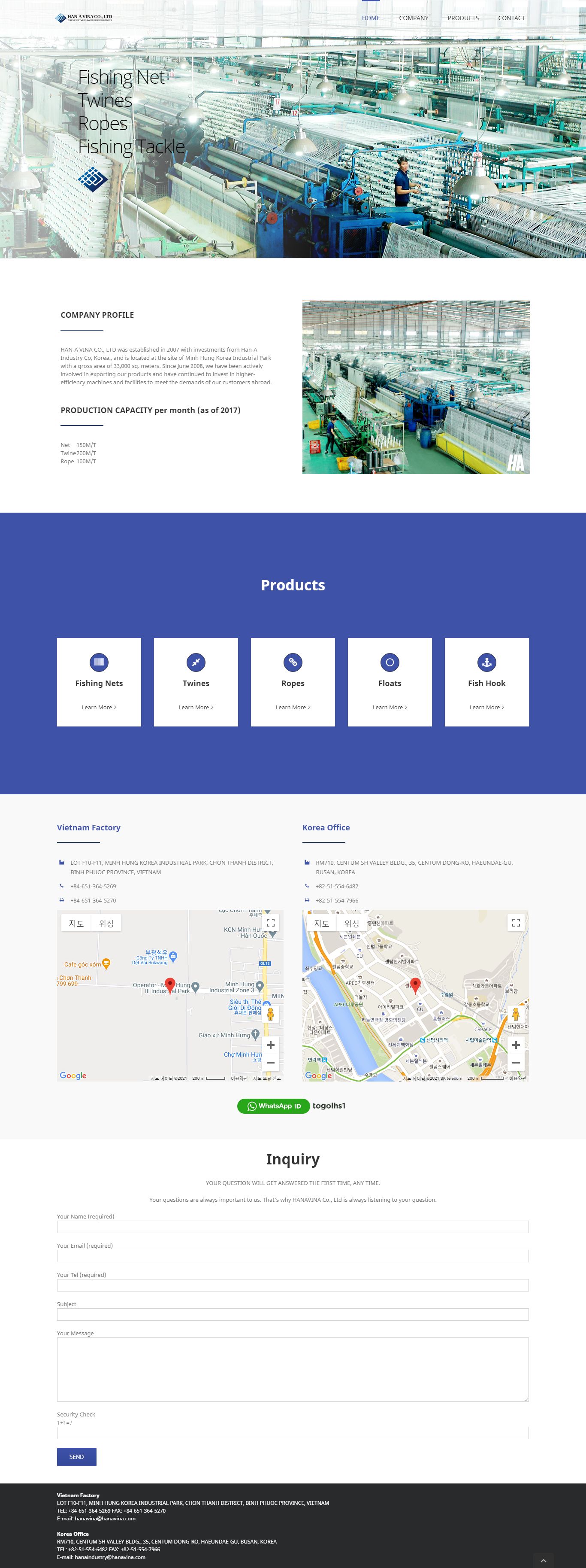 Thiết kế Website web dây thừng - hanavinacom