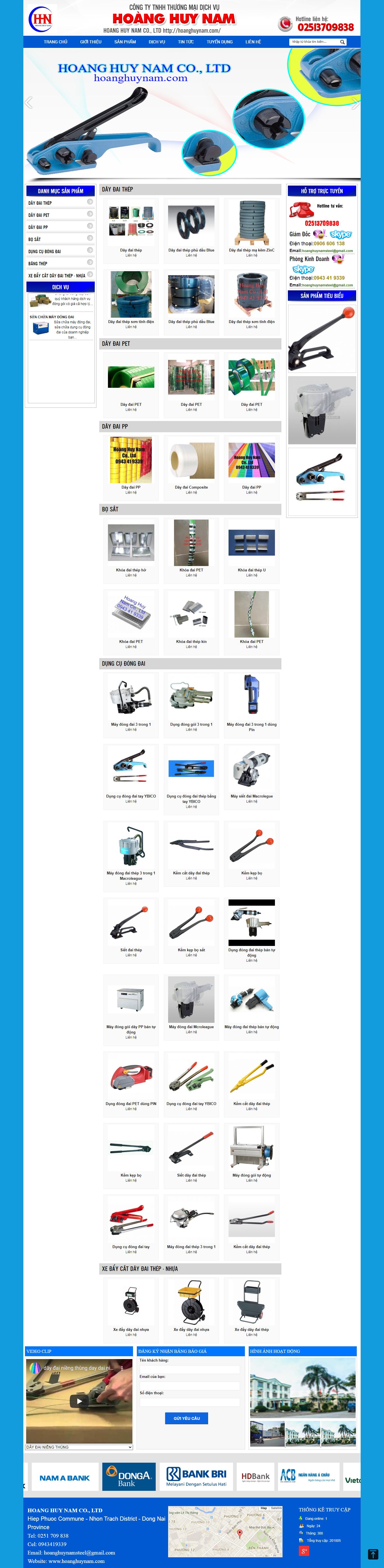 Thiết kế Website web bán dây đai - hoanghuynamcom