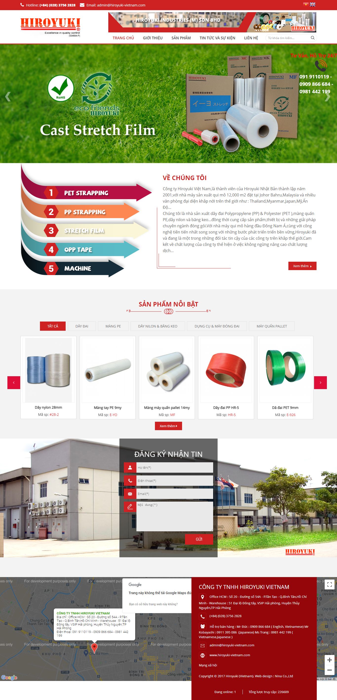Thiết kế Website web bán dây đai - hiroyuki-vietnamcom