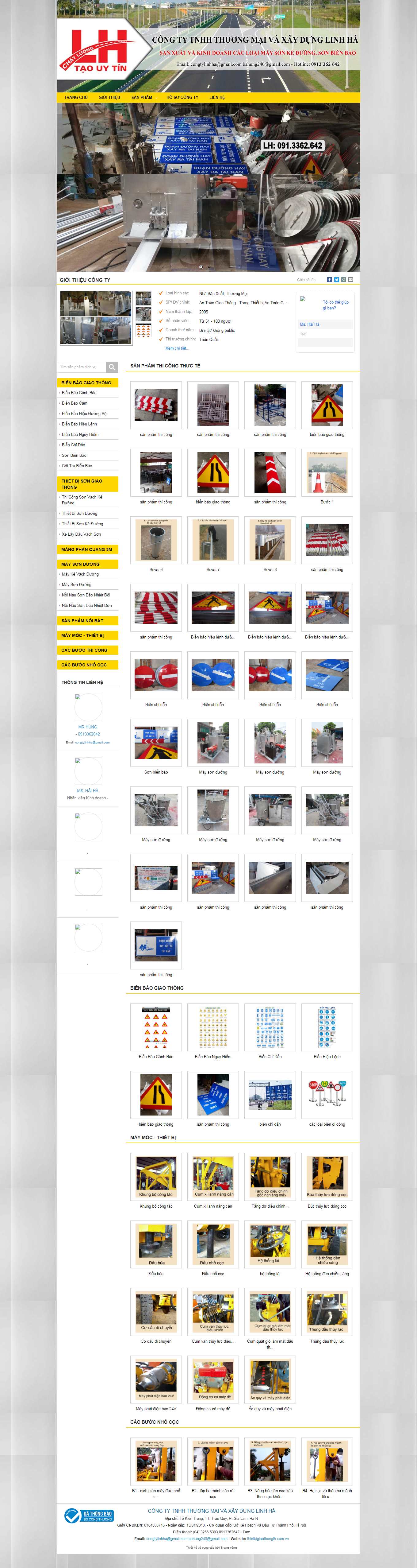 Thiết kế Website web biển báo giao thông - thietbigiaothonglhcomvn