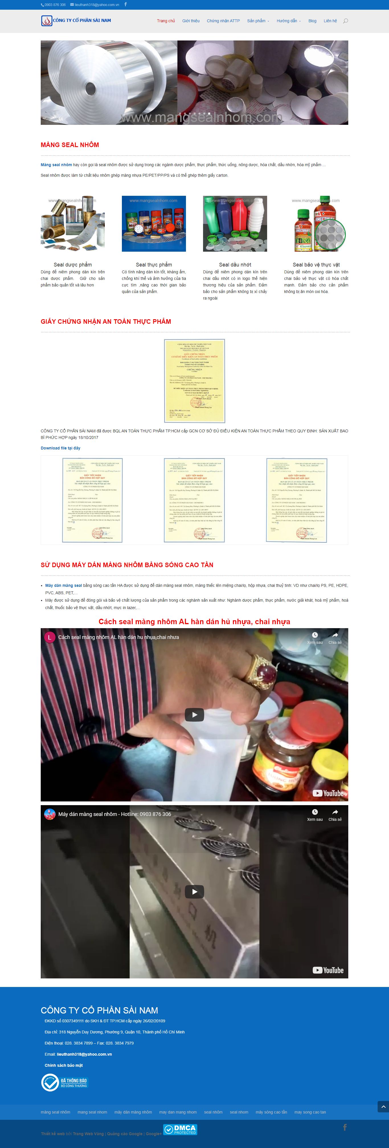 [hungtienbopp] Thiết kế Website web bán màng seal nhôm - wwwmangsealnhomcom
