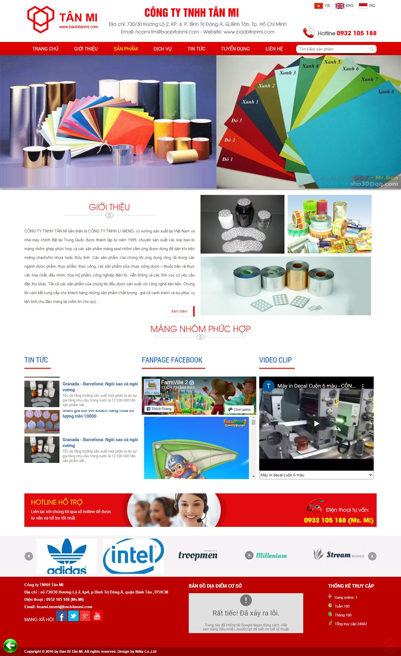 [hungtienbopp] Thiết kế Website web bán màng seal nhôm - baobitanmicom