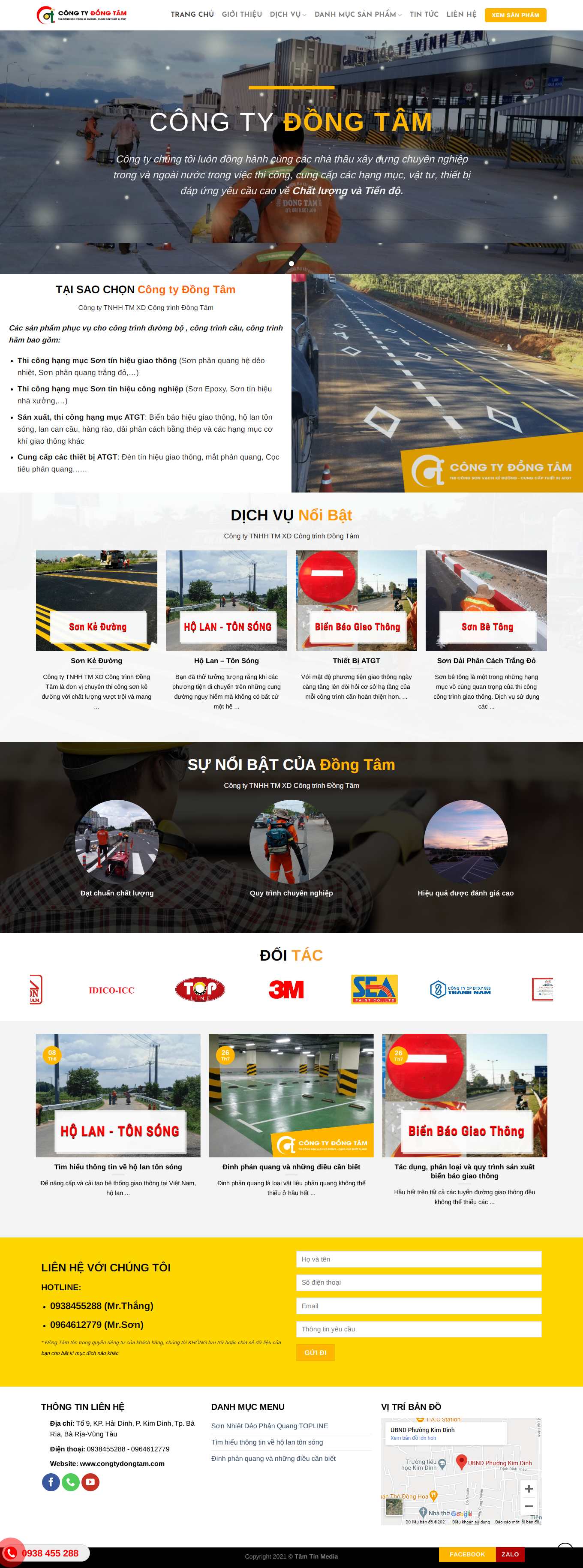 Thiết kế Website web biển báo giao thông - congtydongtamcom