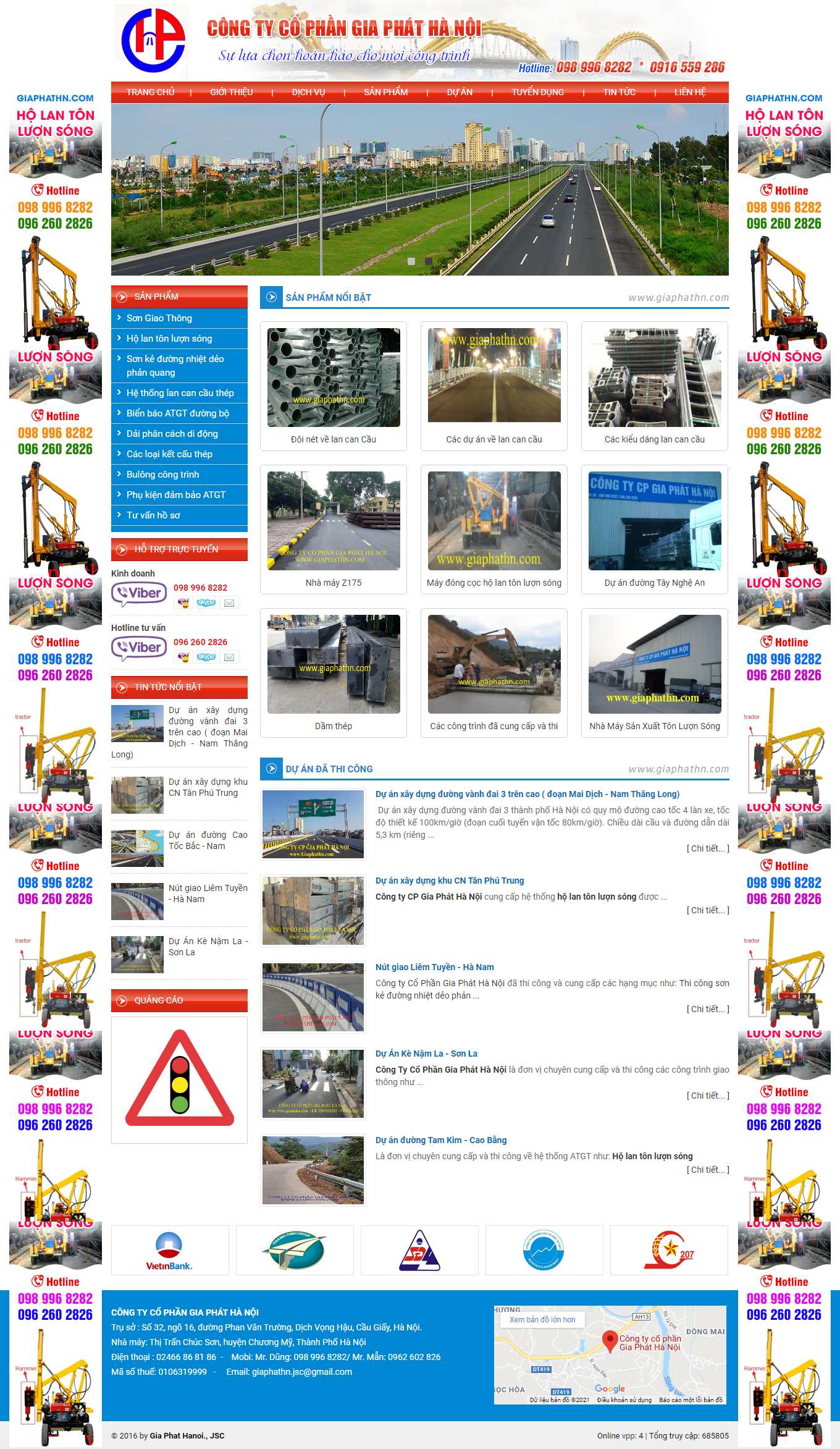 Thiết kế Website web biển báo giao thông - giaphathncom